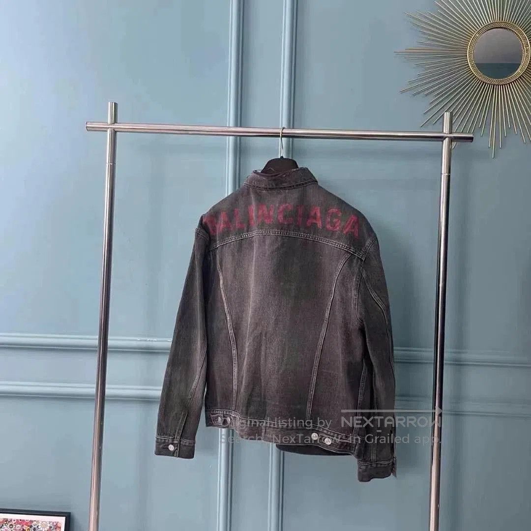 Balenciaga Balenciaga Washed Logo Denim Jacket. Size US S / EU 44-46 / 1 - 2 Thumbnail