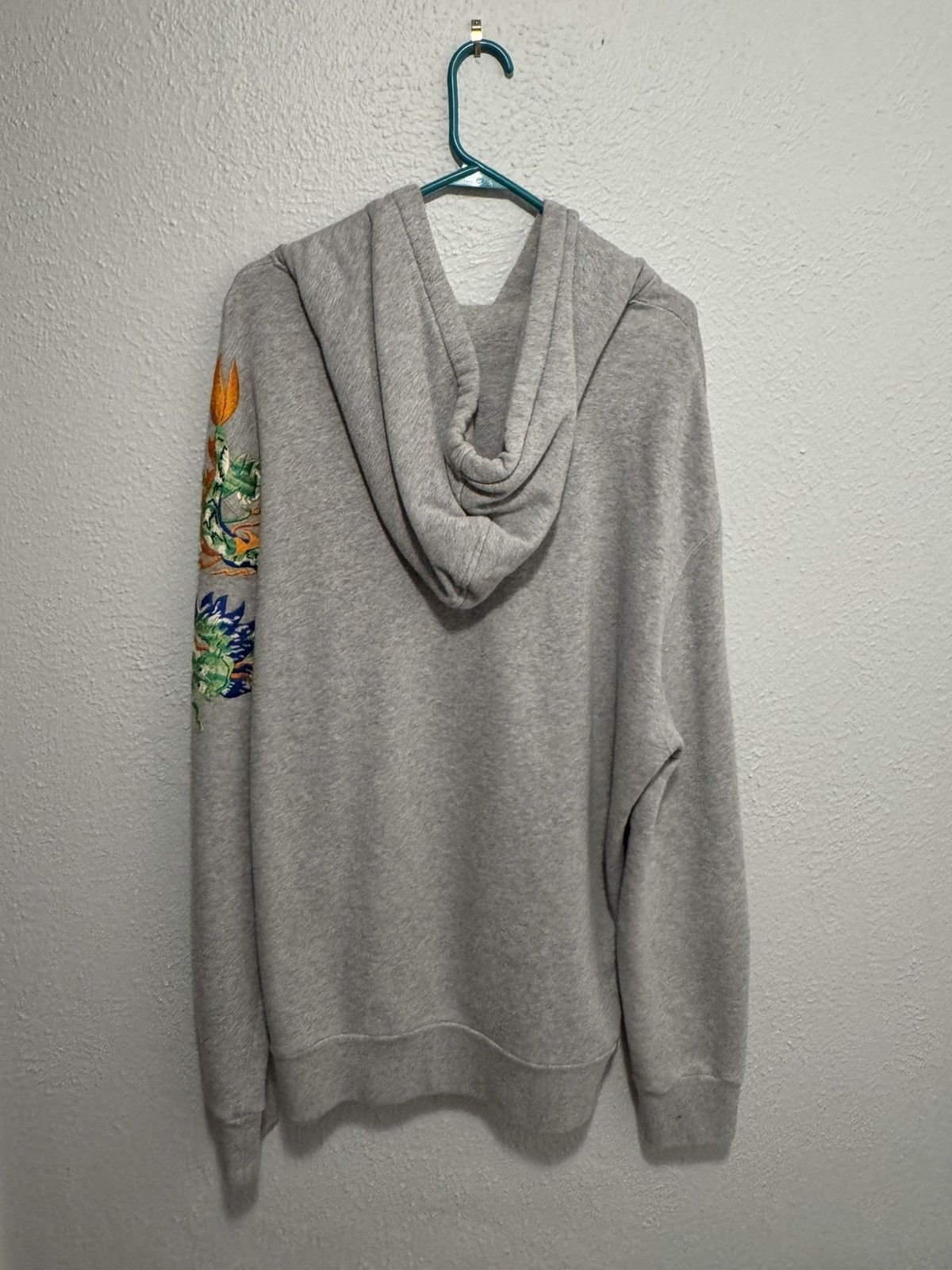 Gucci Gucci Embroidered Dragon Grey Cotton Hoodie Size US XL / EU 56 / 4 - 2 Thumbnail