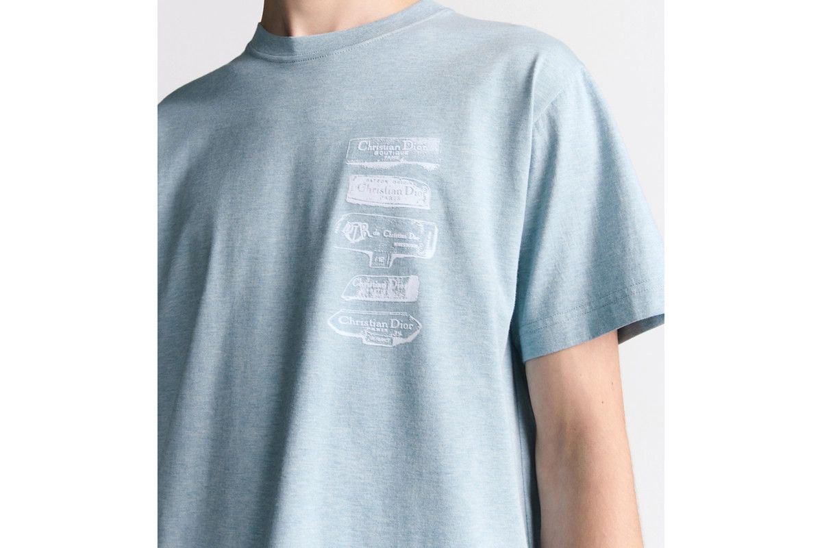 Dior o1bcso1str0326 Archives Labels T-Shirt, Relaxed Fit in Blue Size US L / EU 52-54 / 3 - 5 Thumbnail