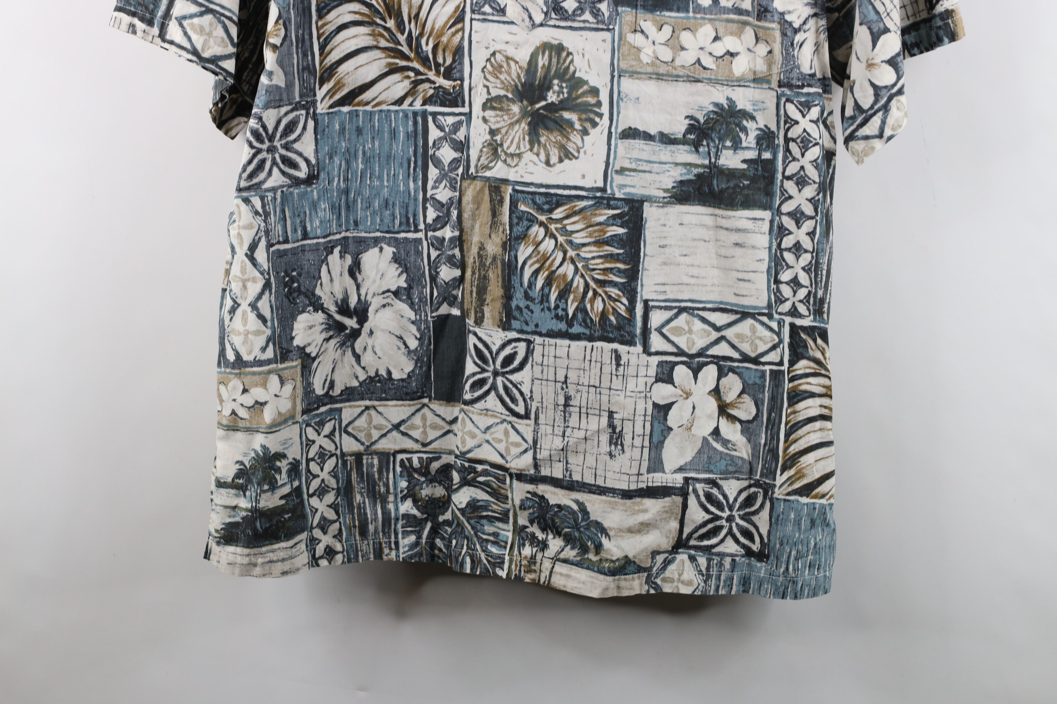Vintage Vintage 90s Streetwear Tree Hawaiian Button Down Polo USA Size US XL / EU 56 / 4 - 3 Thumbnail