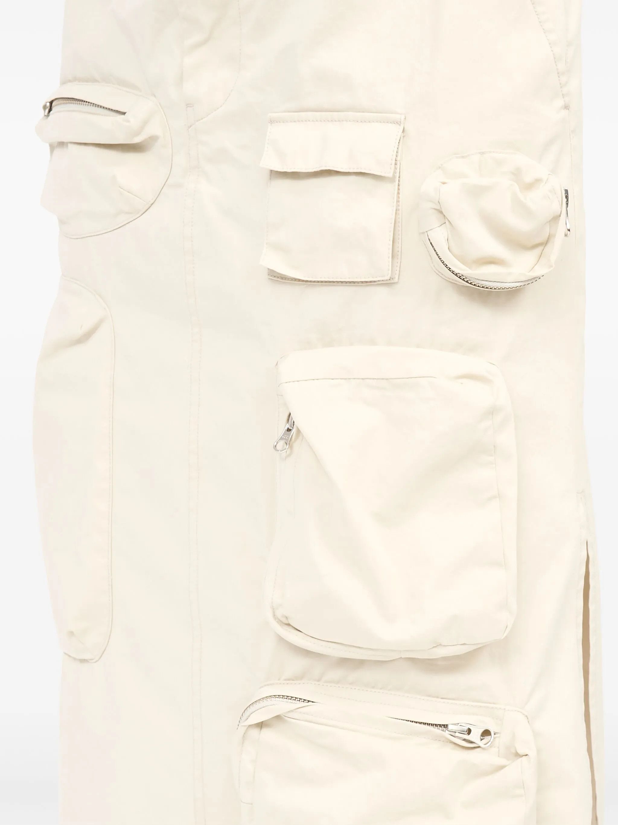 Maison Margiela oc11z0925 Cargo Midi Skirt in White Size 25" / US 0 / IT 36 - 7 Thumbnail