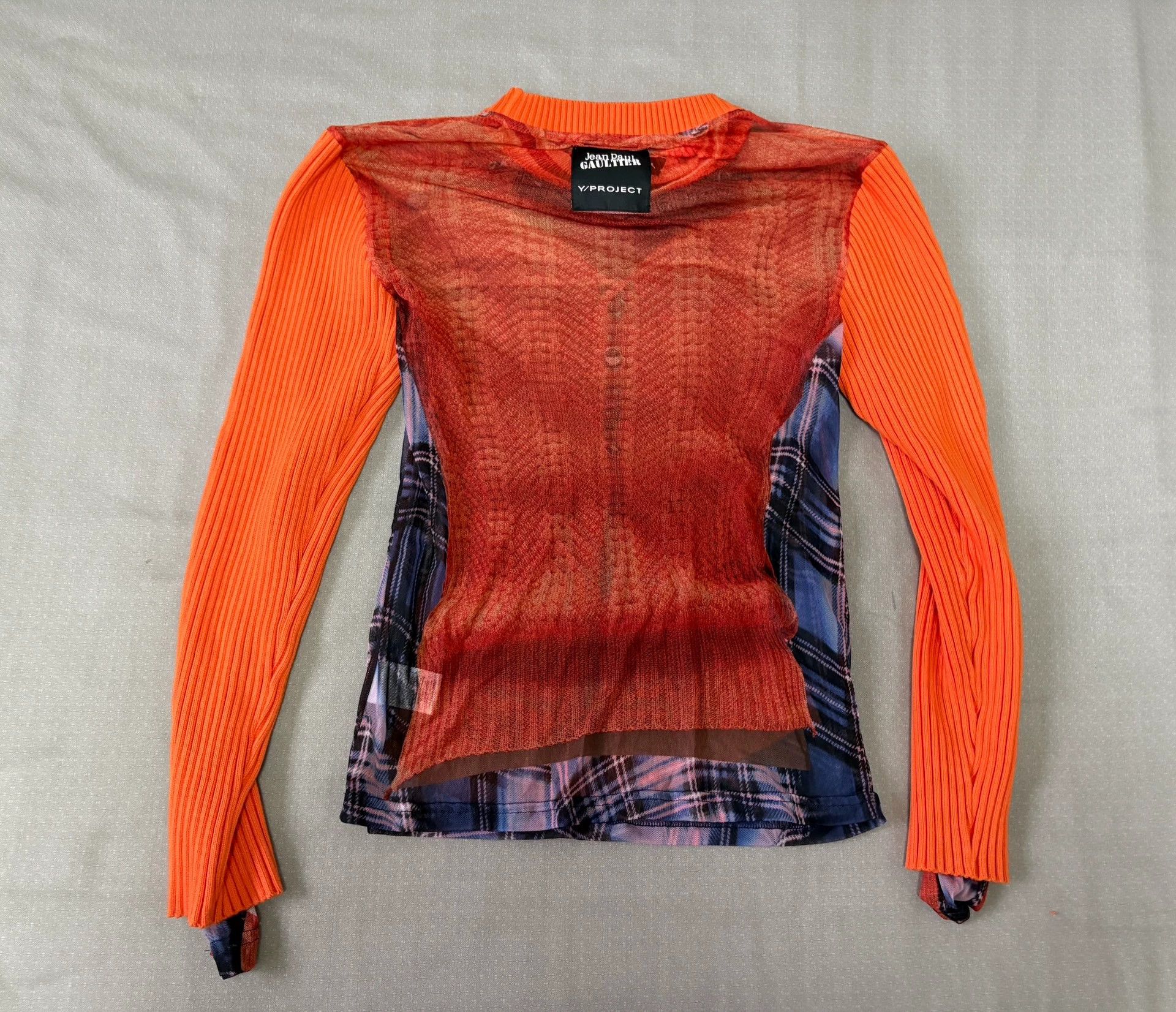 Y/Project Yproject x JPG 3D Figure Print Mesh Top Knit Sleeve Size XS / US 0-2 / IT 36-38 - 7 Thumbnail