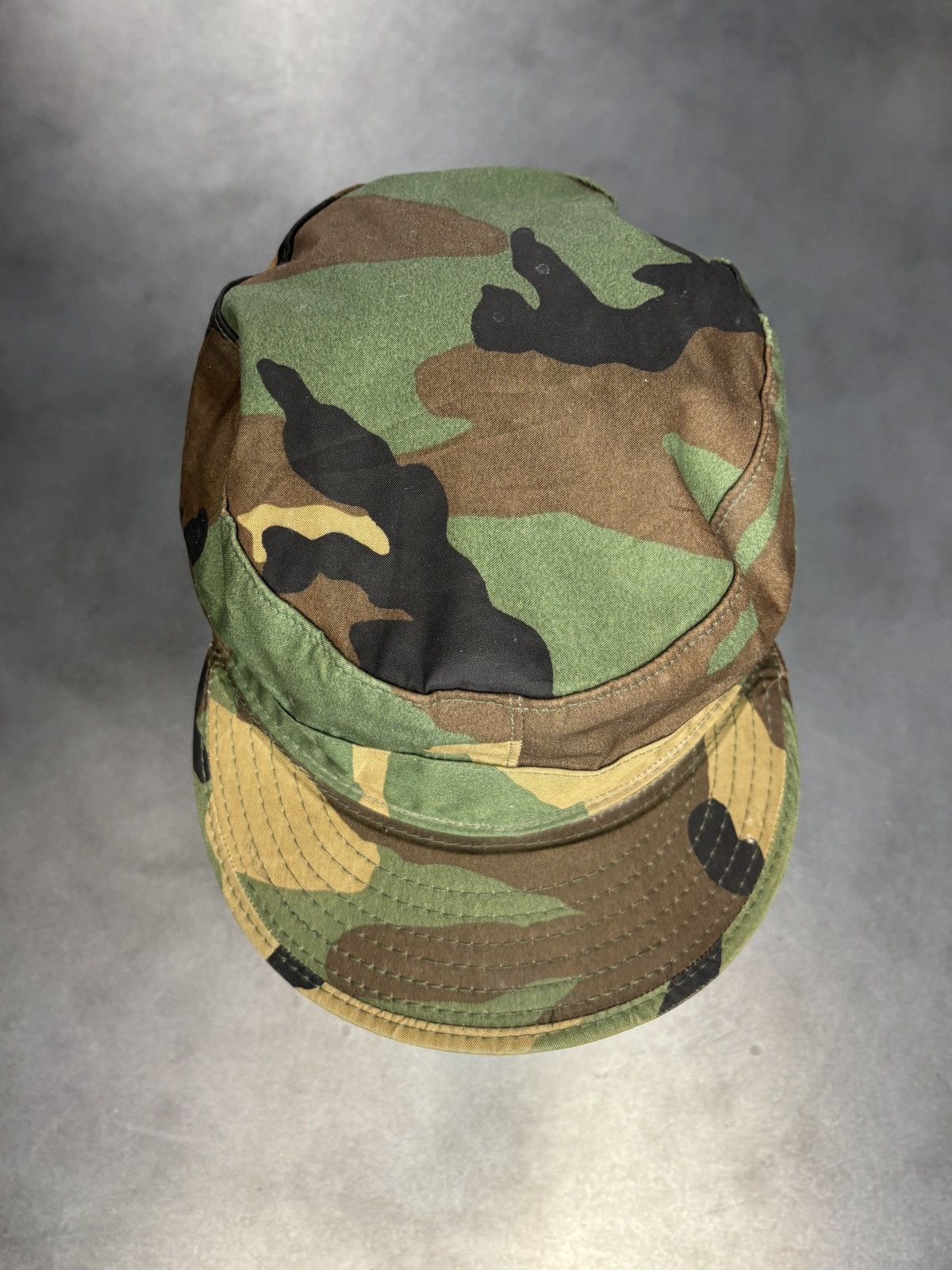 Vintage 1980s Army Cap Vintage Military Hat Woodland Proper Ear Flap Size ONE SIZE - 9 Thumbnail