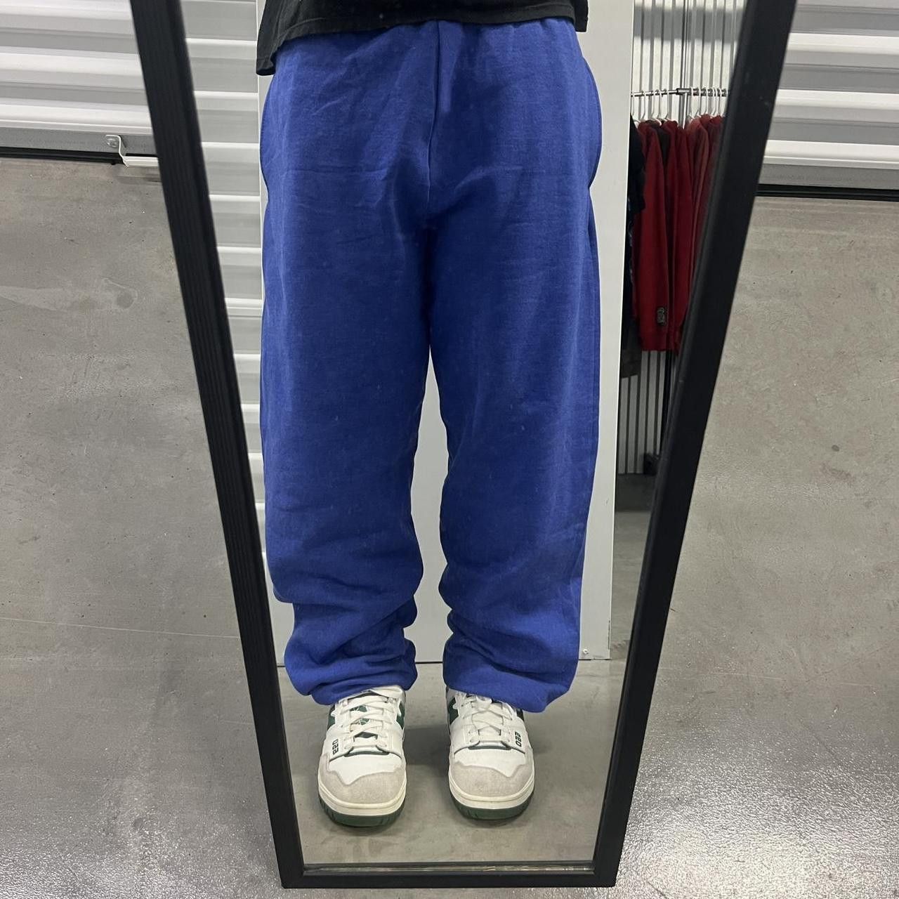 Vintage Crazy Vintage Y2K/2000s Baggy Royal Blue Sweatpants with adjustable waistband and drawstring! Size US 36 / EU 52 - 1 Thumbnail