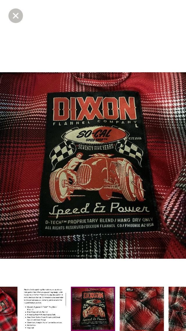 Dixxon Dixxon So-Cal Speed Shop Flannel Large Size US L / EU 52-54 / 3 - 6 Thumbnail