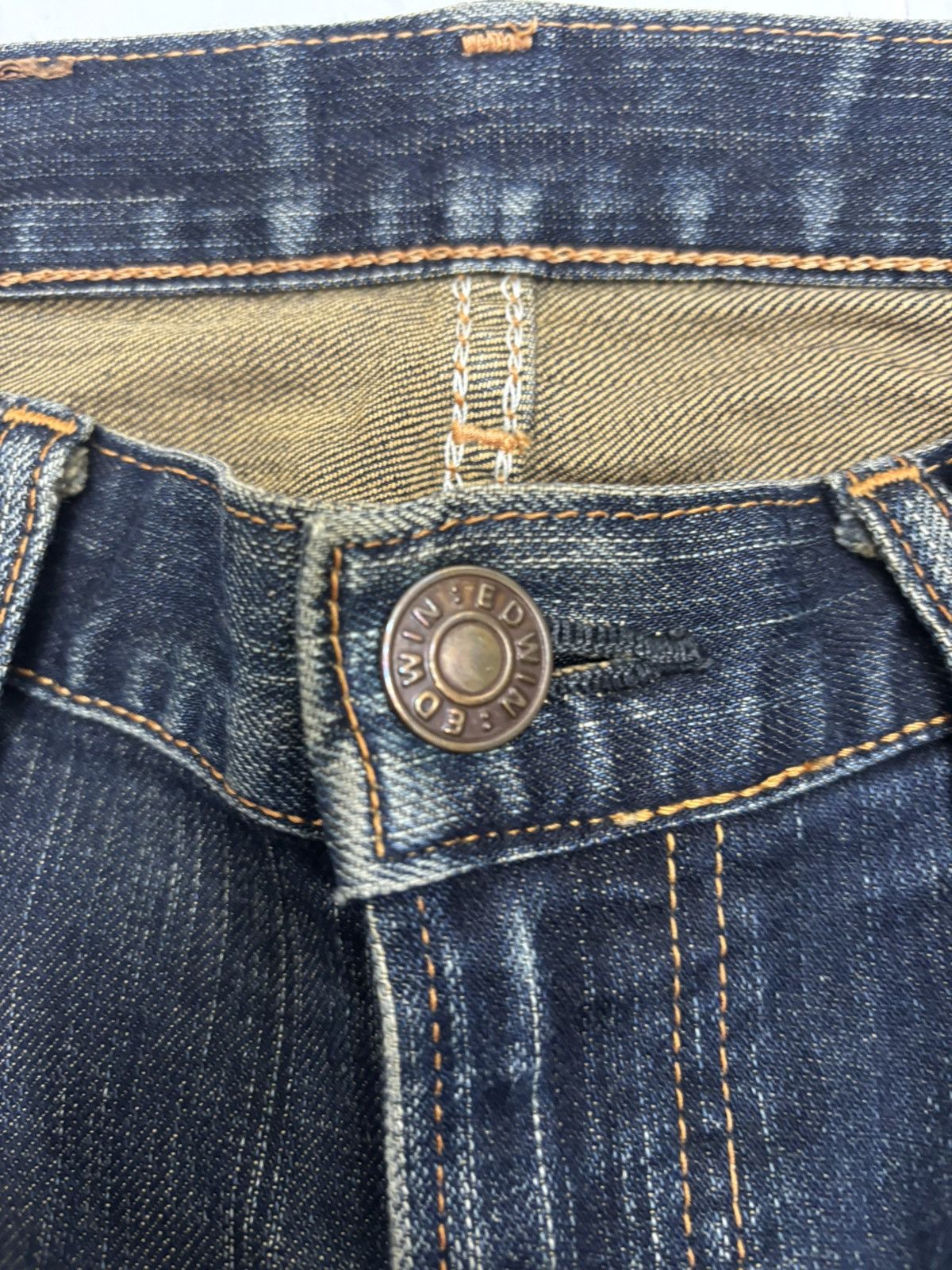 Edwin VINTAGE EDWIN MADE IN JAPAN LOT 503 RUSTY DISTRESSED DENIM Size US 31 - 9 Thumbnail