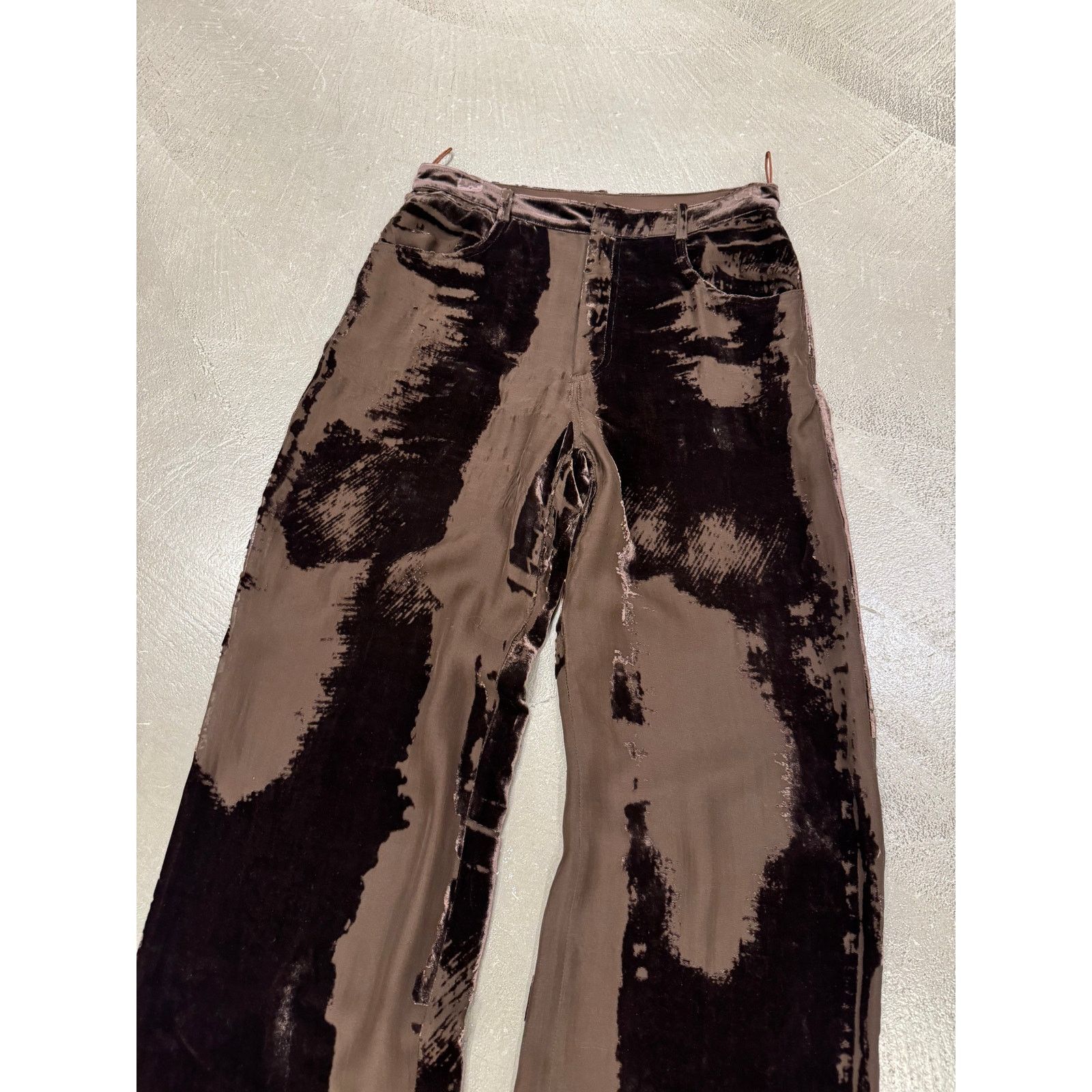 Jean Paul Gaultier 1990s J Pau Gaultier mainline velvet distressed pants Size 27" / US 4 / IT 40 - 2 Thumbnail