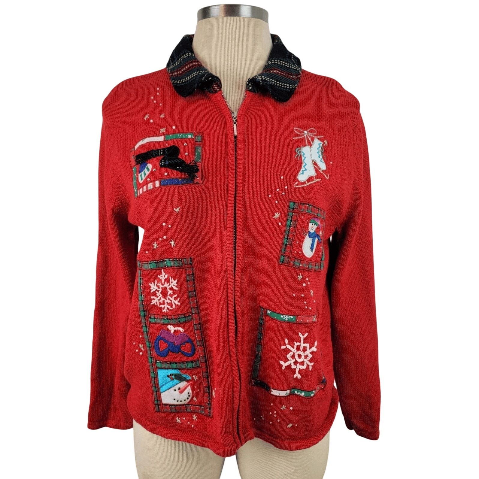 Other Designer Originals Studio Joy Red Christmas Sweater | 22/XL Size XL / US 12-14 / IT 48-50 - 2 Thumbnail