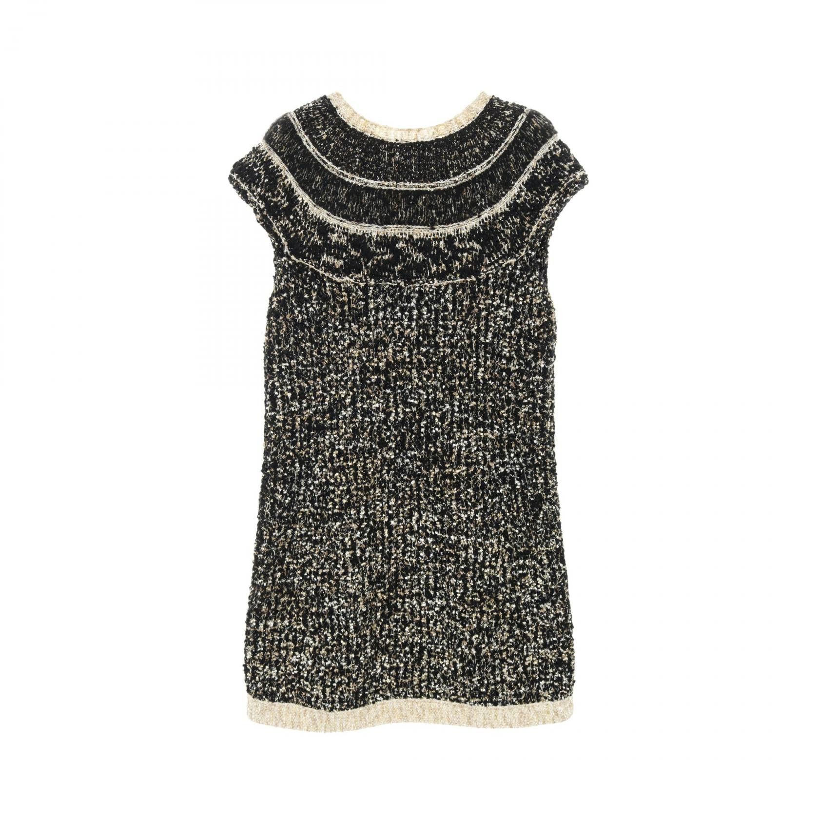Chanel Chanel Chanel Coco Mark Wool Dress Leather Dresses P61623K47214 DUTY FREE for USA Size ONE SIZE - 1 Thumbnail