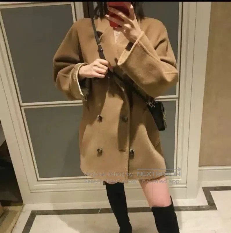 Max Mara MaxMara Brown Women's Coat in Size L . Size L / US 10 / IT 46 - 9 Thumbnail