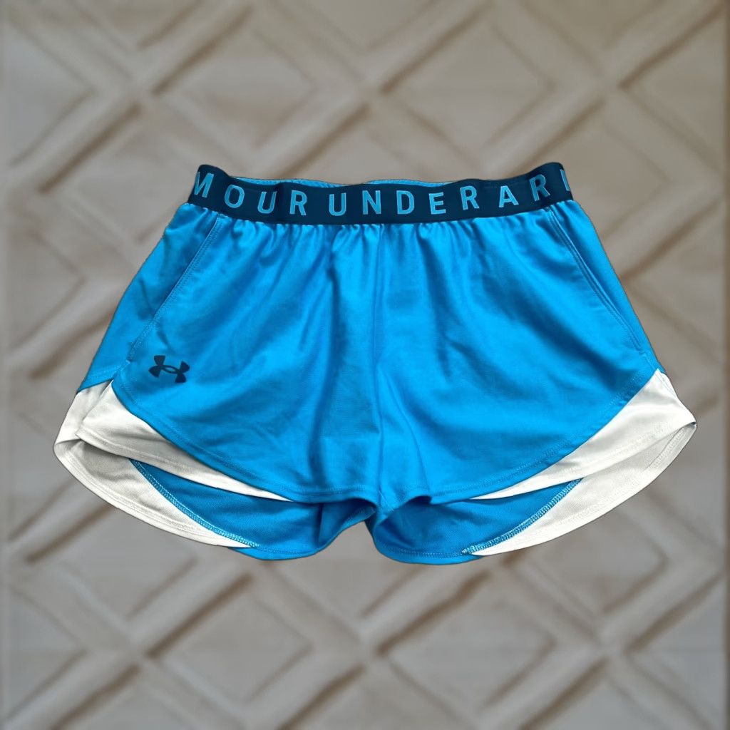 Under Armour Under Armour Loose Active Shorts Womens S/M Blue Elastic Athletic Running 27x3 Size 28" / US 6 / IT 42 - 1 Thumbnail