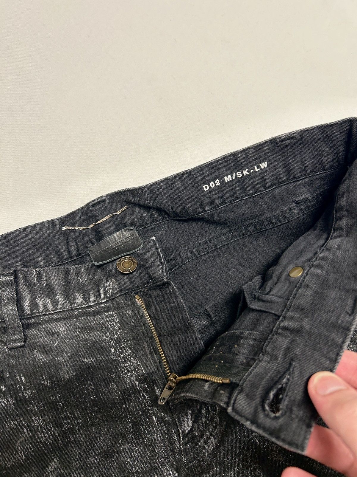 Saint Laurent Paris SS2015 Waxed Denim Jeans Size US 30 / EU 46 - 5 Thumbnail