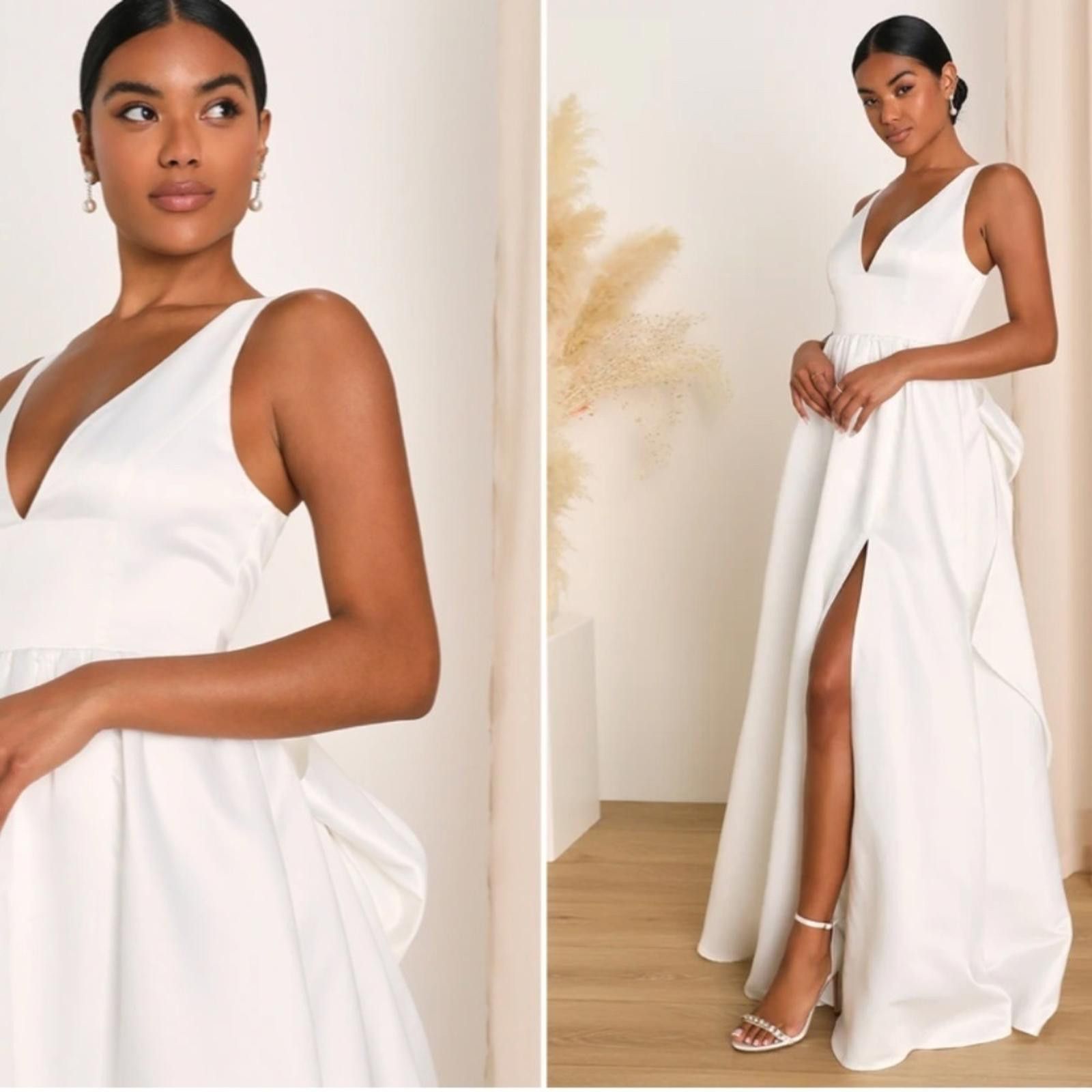 Lulus LULU's Bridal Wedding Chic Classy Modern Sexy Gown Size XL / US 12-14 / IT 48-50 - 4 Thumbnail