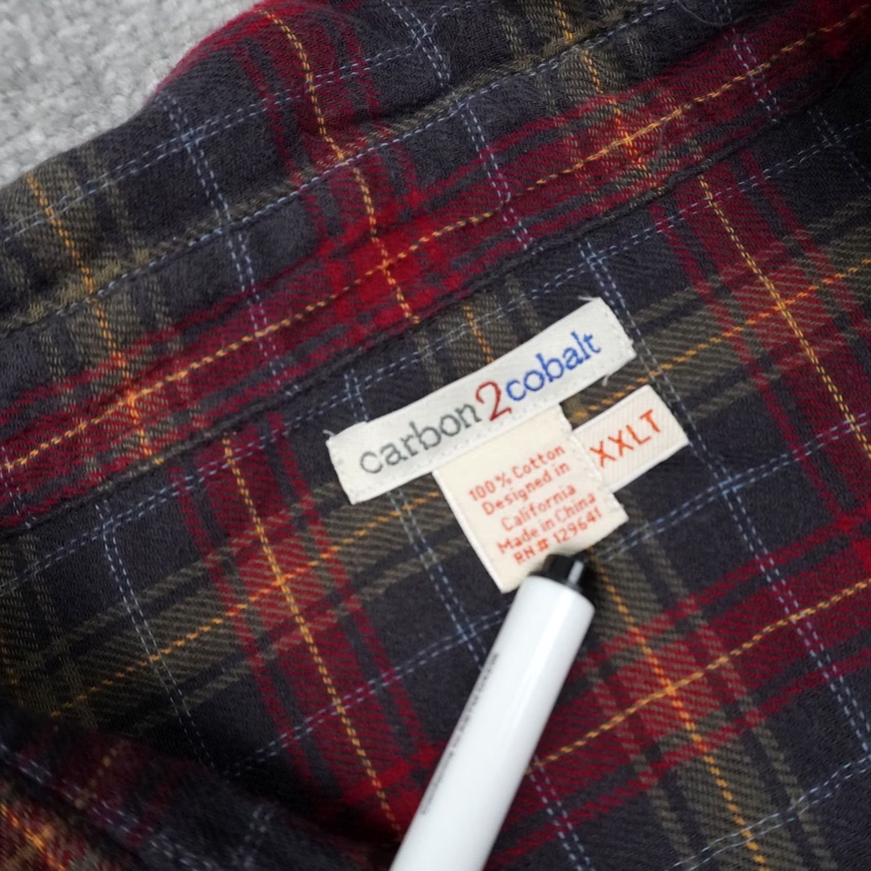 Carbon2Cobalt Carbon 2 Cobalt Collared Shirt Mens 2XL Tall Plaid Multicolor Long Sleeve Size US XXL / EU 58 / 5 - 5 Thumbnail