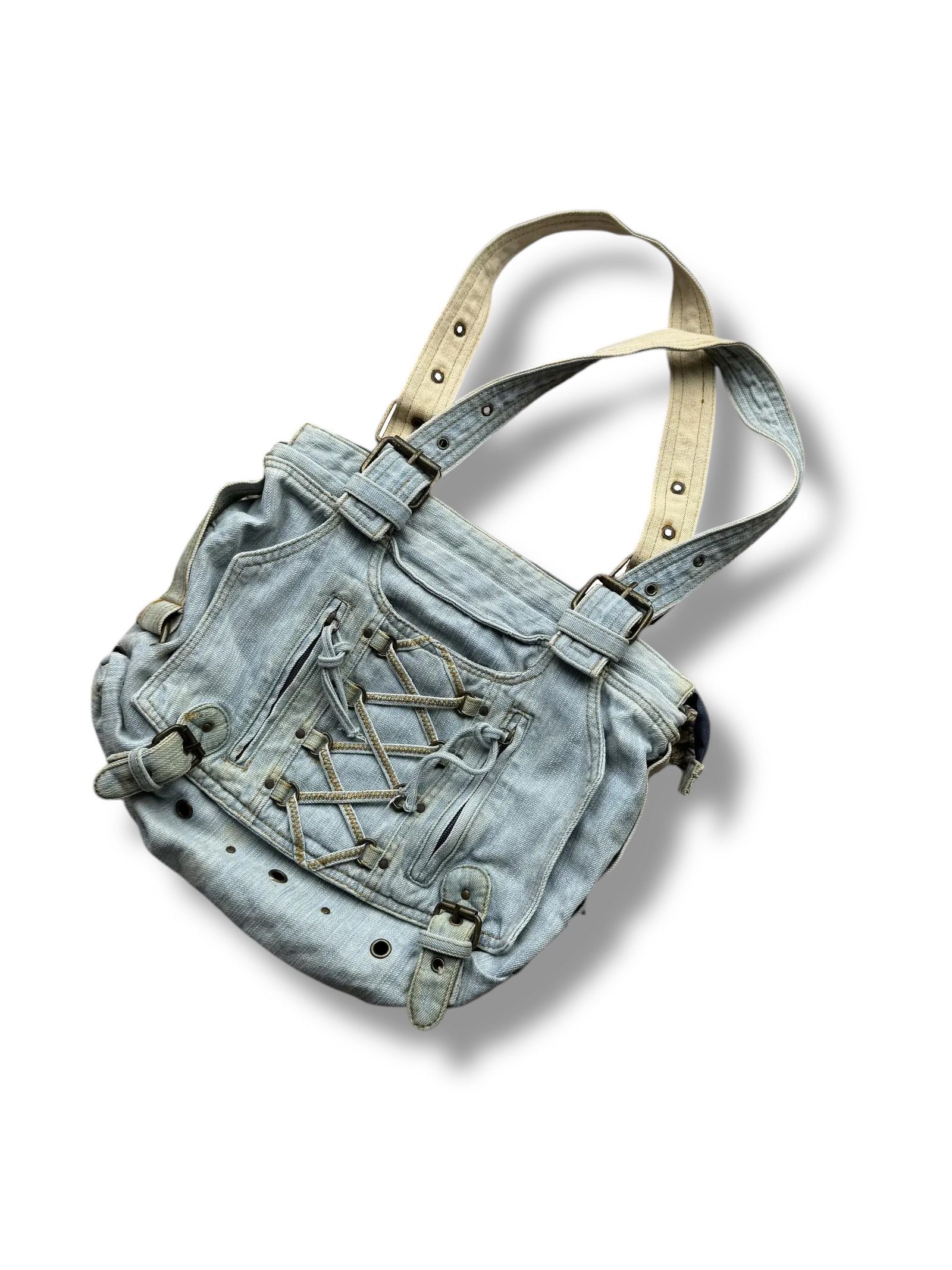 Japanese Brand Y2K Denim Bag(V177) Size ONE SIZE - 1 Thumbnail