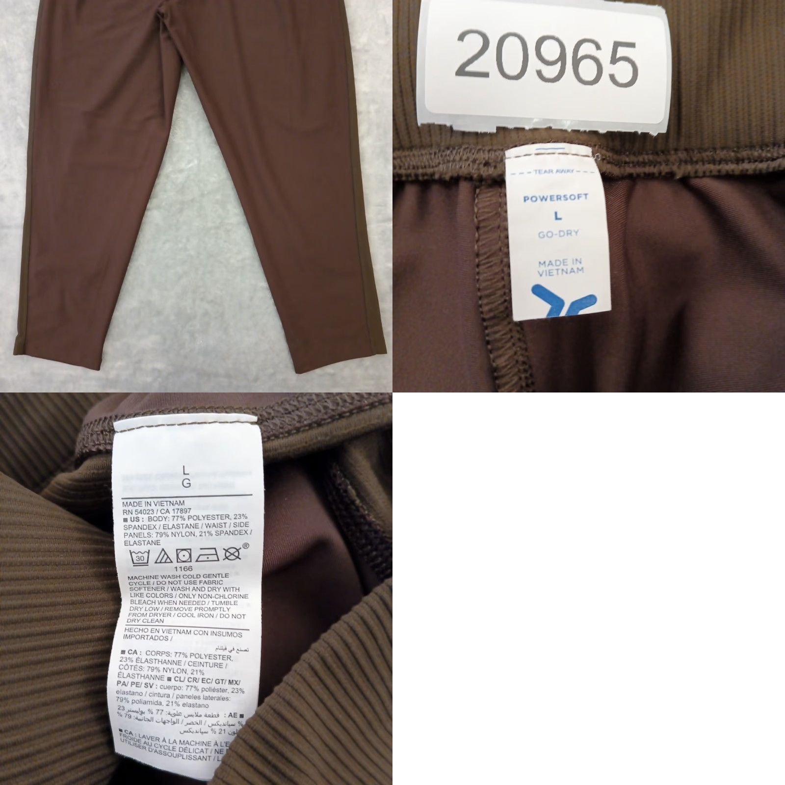 Old Navy Old Navy Powersoft Ankle Pants Womens Large Brown Pull On Pockets 30x26 Size 36" / US 14 / IT 50 - 8 Thumbnail