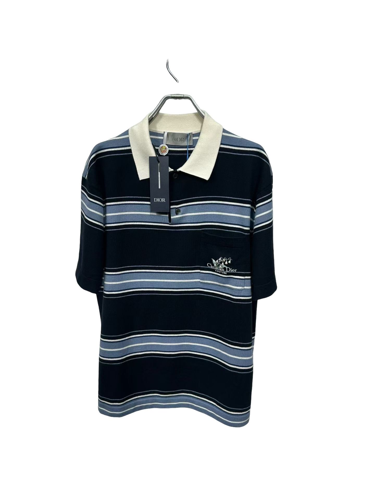 Dior Dior Lily of the Valley Striped Polo Shirt M Size US M / EU 48-50 / 2 - 1 Thumbnail