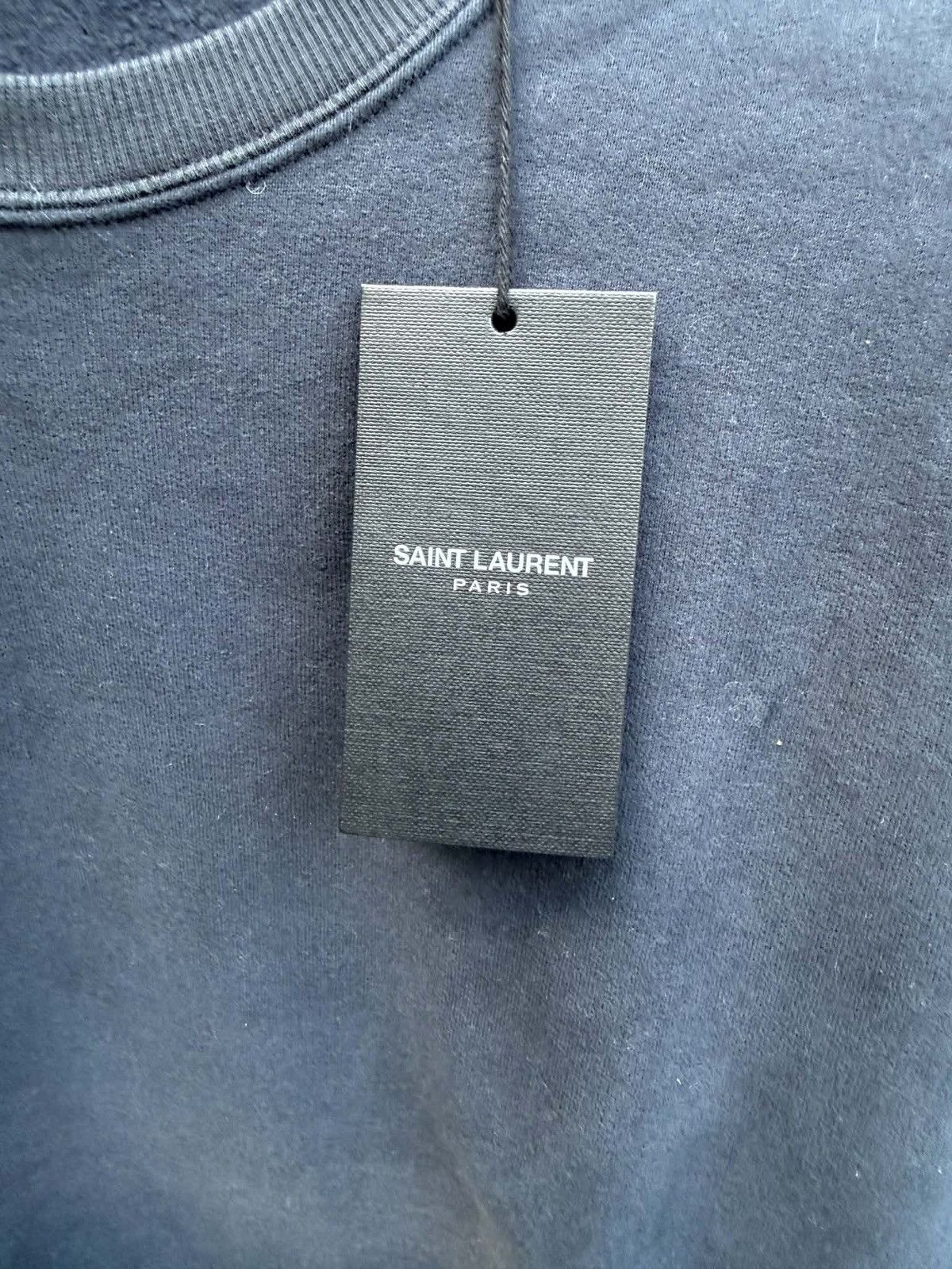 Saint Laurent Paris Saint laurent back logo crewneck Size US M / EU 48-50 / 2 - 5 Thumbnail