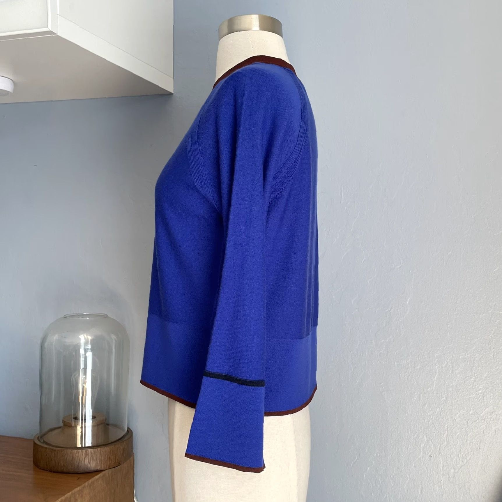 Victoria Beckham VINTAGE Victoria Beckham Raglan Sleeve Crew Neck Sweater Electric Blue Size S Size S / US 4 / IT 40 - 3 Thumbnail