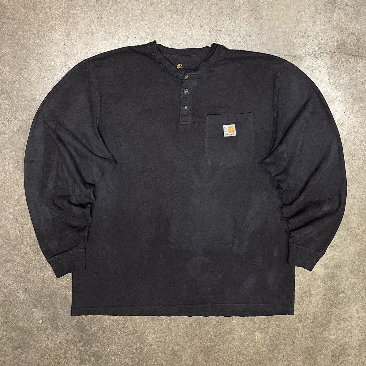 Carhartt Carhartt Long Sleeve Henley Loose Fit Faded Distressed Shirt Size US L / EU 52-54 / 3 - 1 Thumbnail