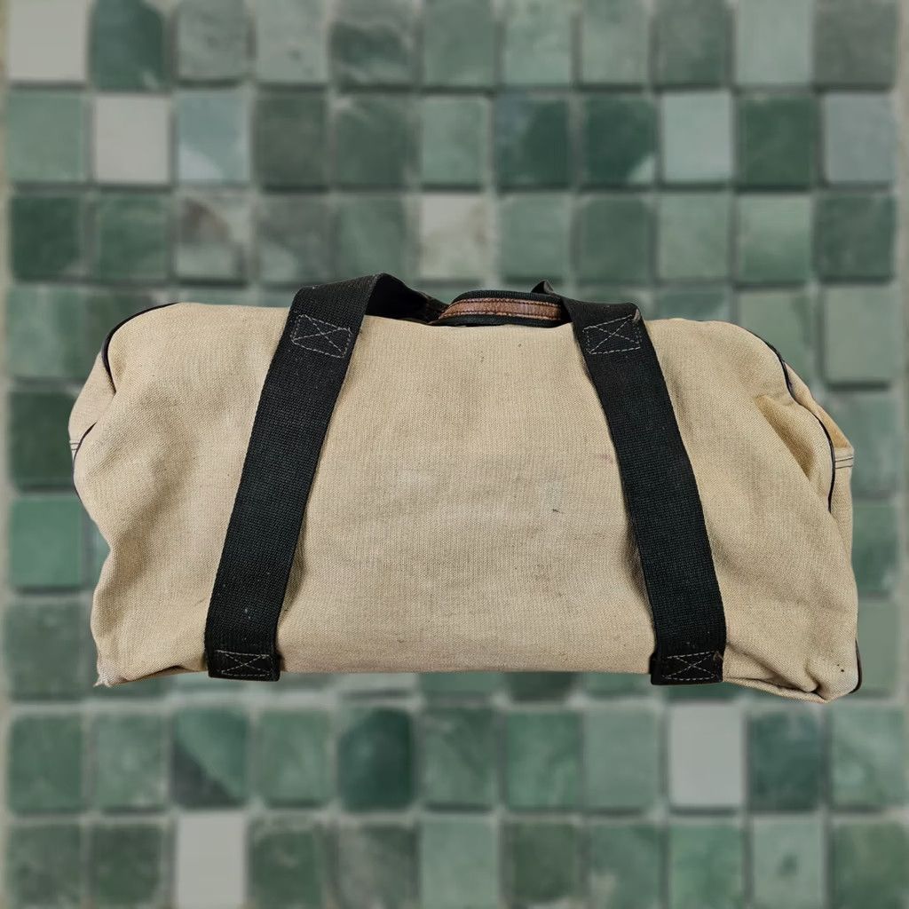 Vintage VINTAGE UNBRANDED CANVAS DUFFLE BAG SZ 24 INCH X 13 INCH X 12 INCH Duffle Men Brown Bag Size ONE SIZE - 1 Thumbnail