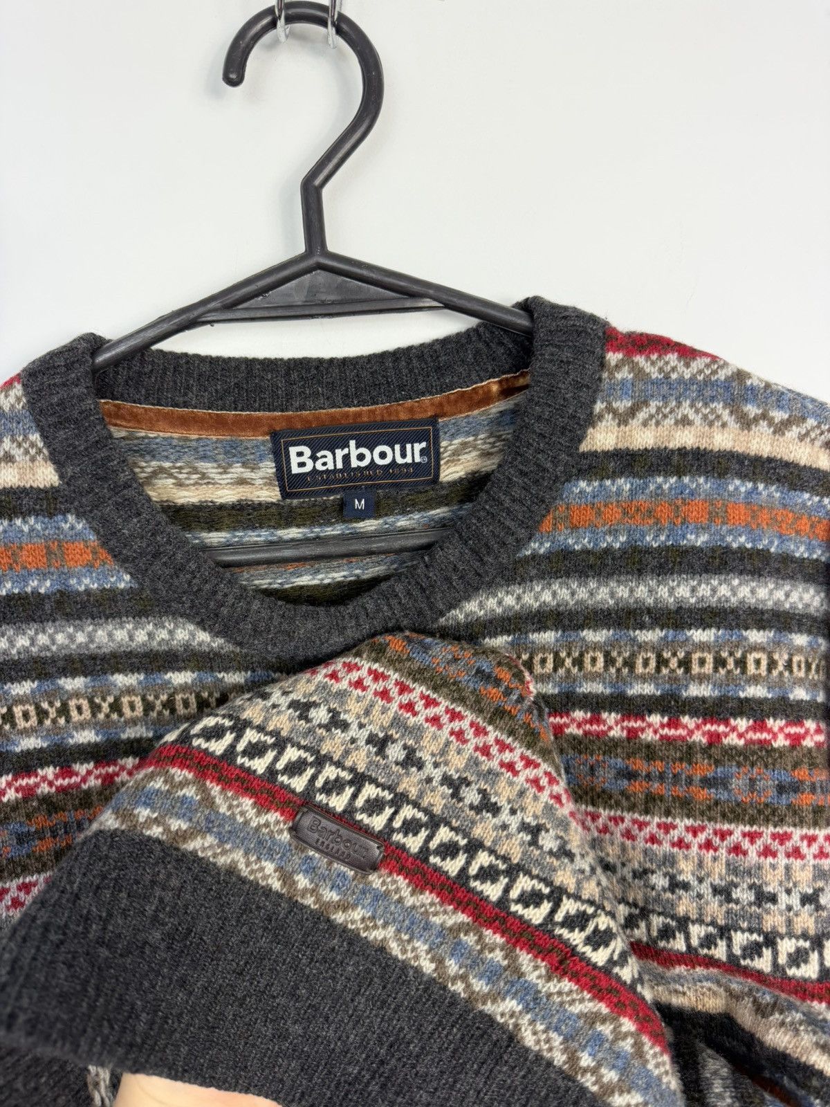Barbour Unique Barbour Martingale Crew Sweater in Charcoal Pattern Size US M / EU 48-50 / 2 - 5 Thumbnail