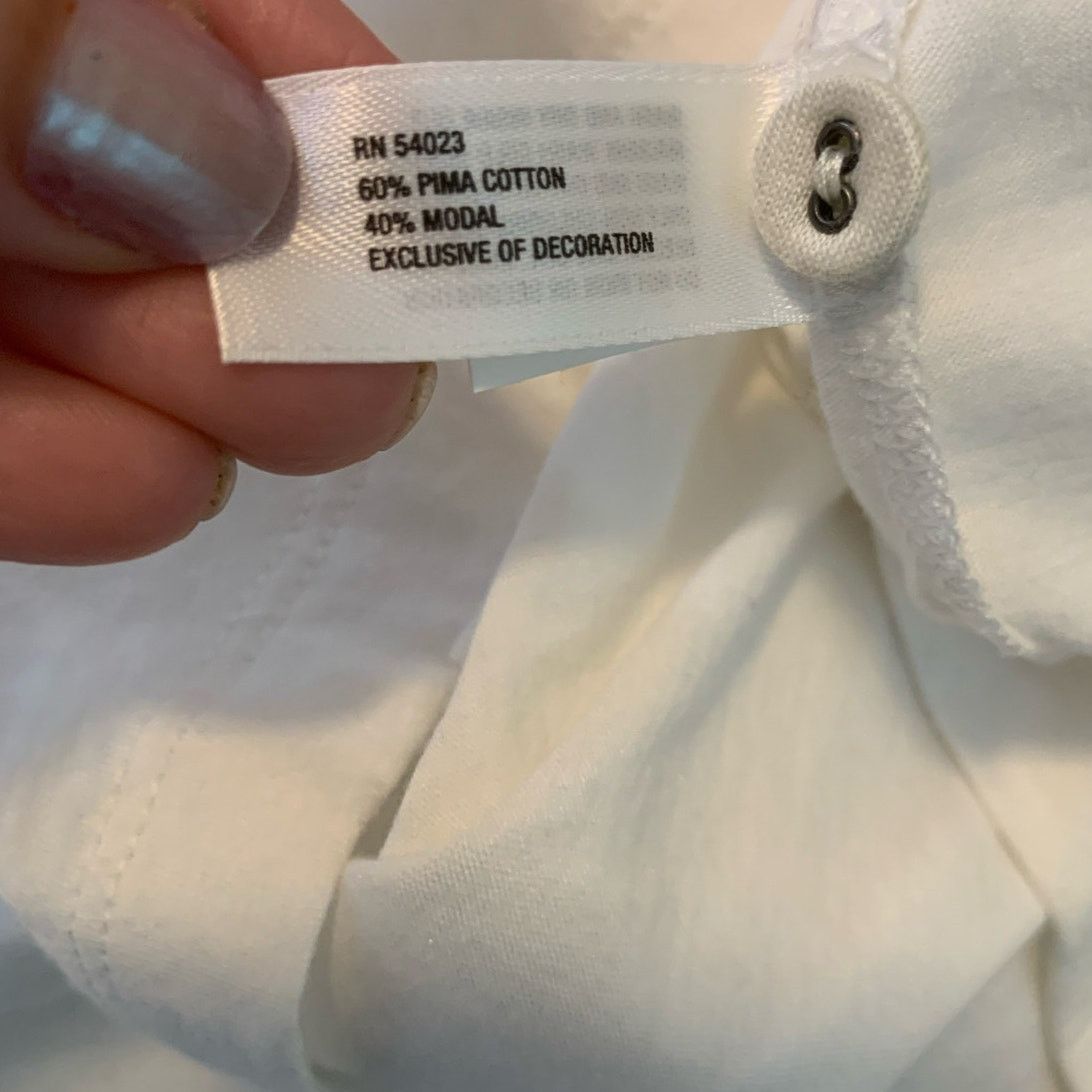Gap Gap white short sleeves blouse tee size Large Size L / US 10 / IT 46 - 9 Thumbnail