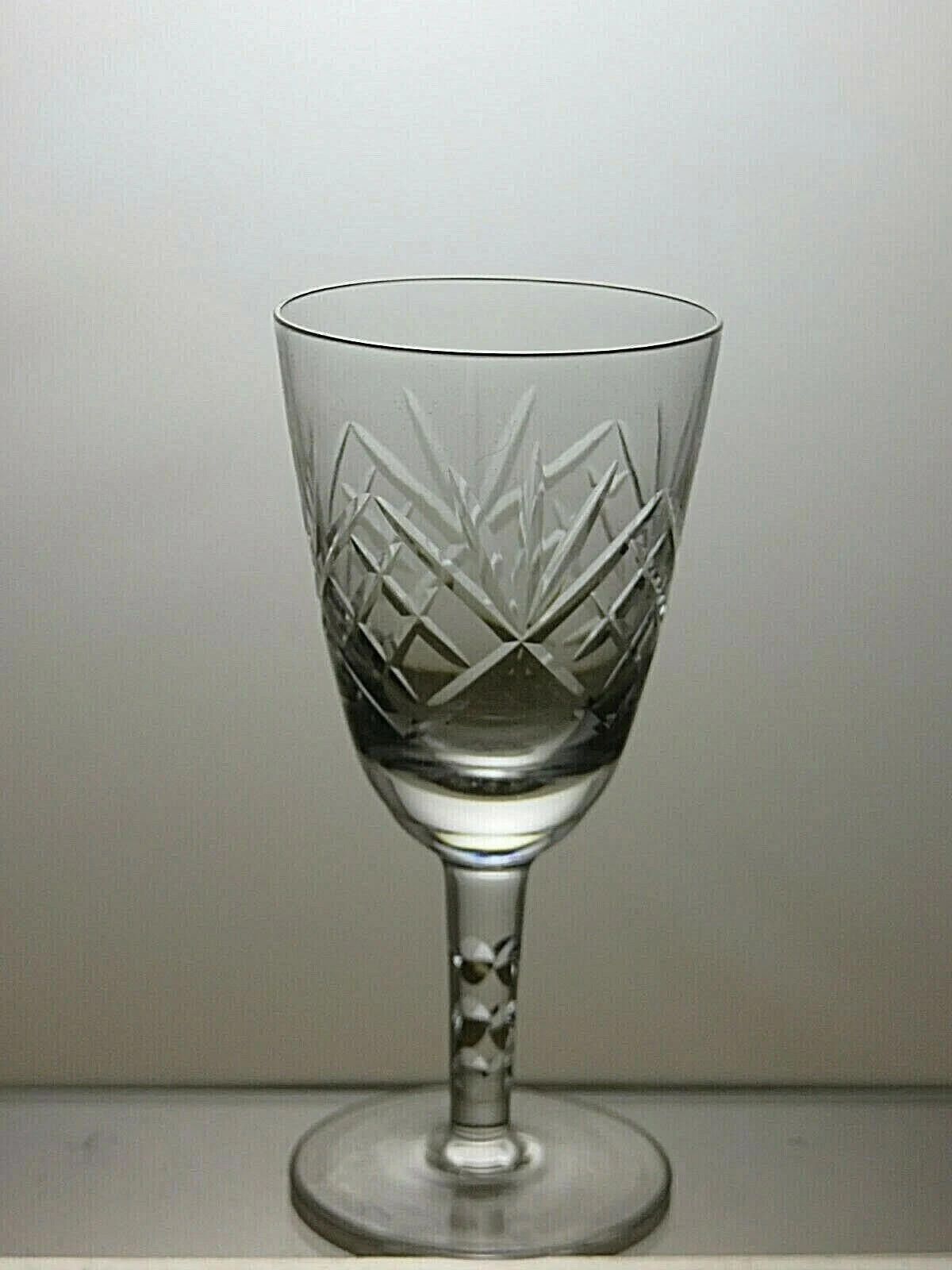 The Unbranded Brand Lead Crystal Cut Glass Set Of 3 Wine Glasses 5 1/4" Size ONE SIZE - 4 Thumbnail