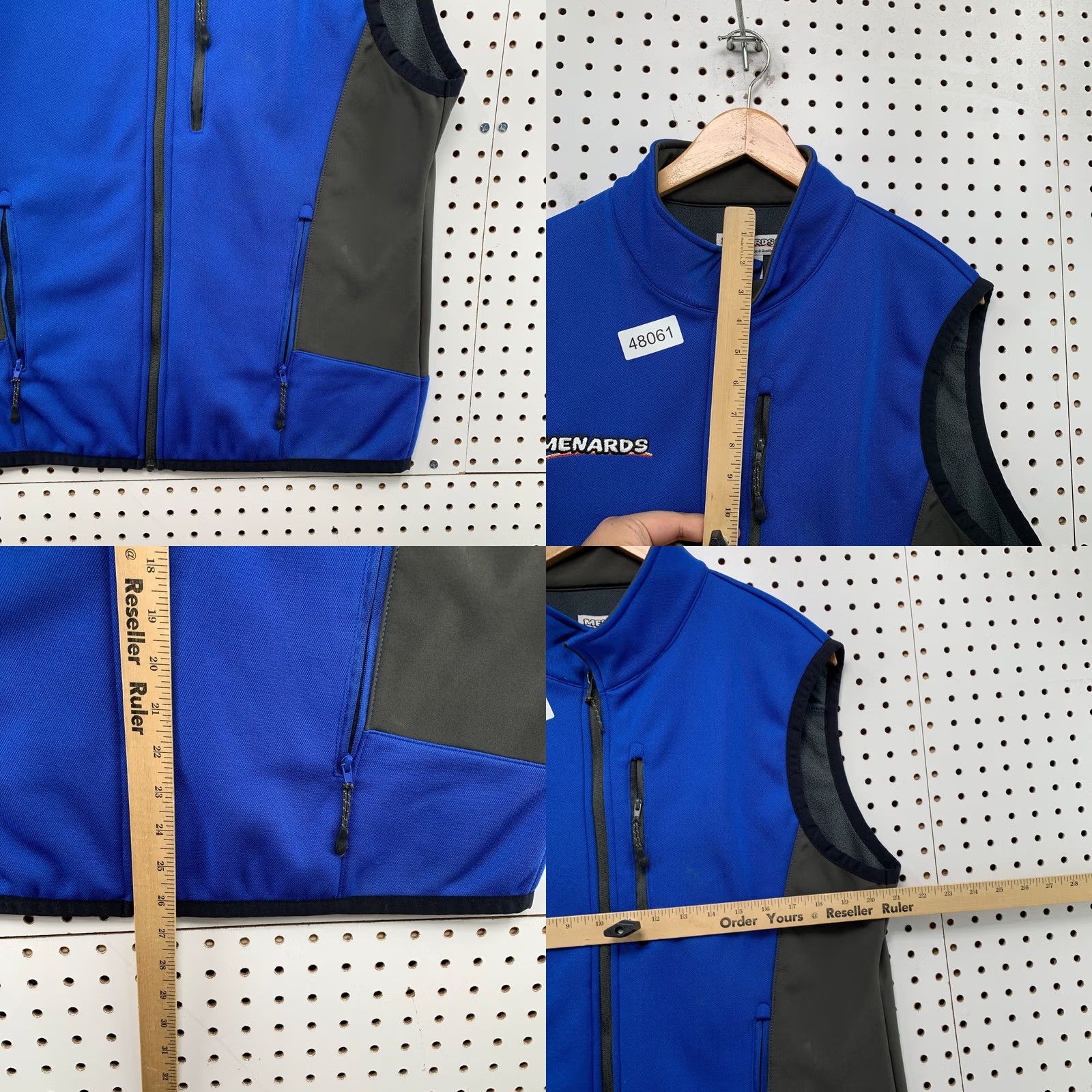 Vintage Menards Work Vest Jacket Mens M Blue Sleeveless Uniform Vest Size US M / EU 48-50 / 2 - 8 Thumbnail