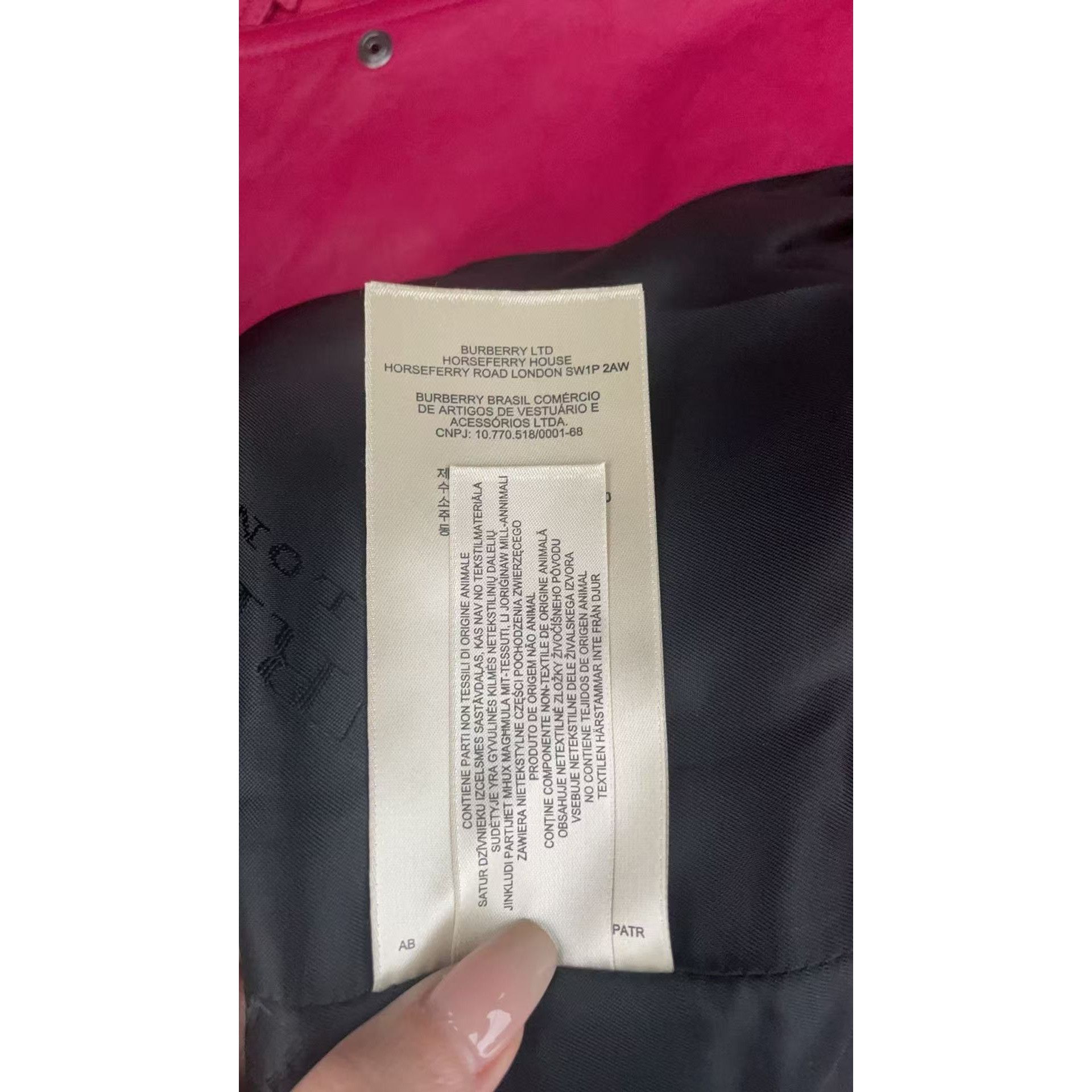 Burberry Burberry London Womens Cropped Pink Leather Double-Breasted Size M / US 6-8 / IT 42-44 - 16 Thumbnail