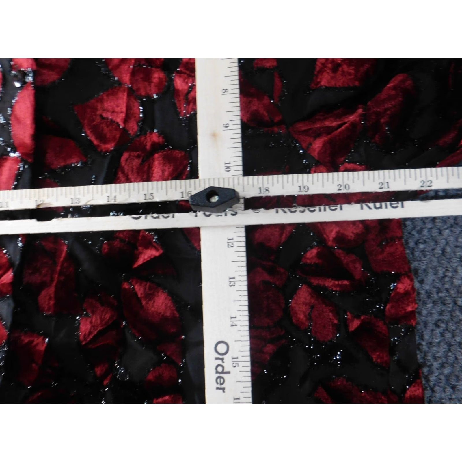 Vintage Miss California Blouse Womens XL Red Sheer Floral Button Down Collared Lightweight Polyester Rayon Casual Regular Size XL / US 12-14 / IT 48-50 - 4 Thumbnail