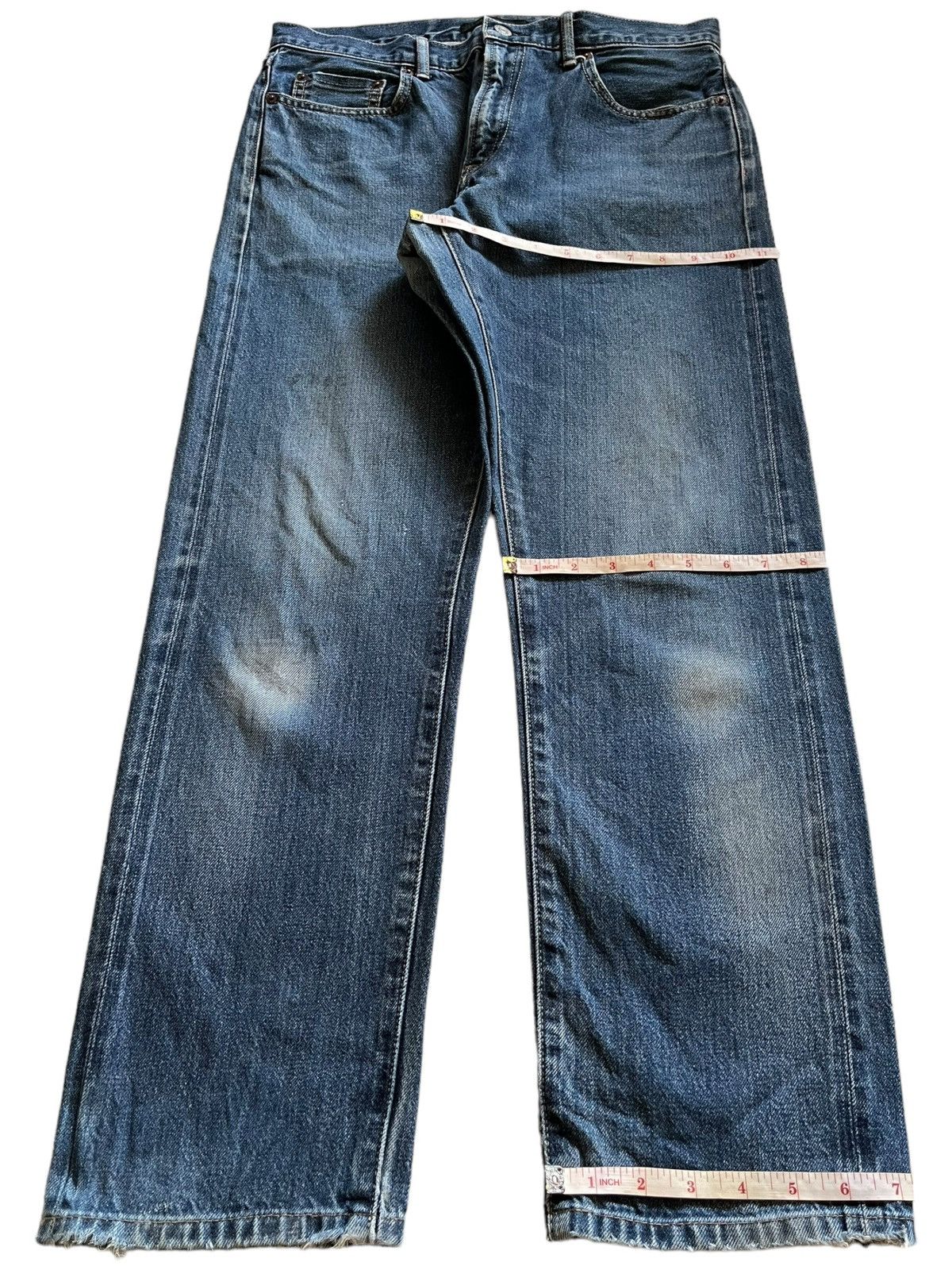 Japanese Brand × Uniqlo Vintage Japanese Uniqlo Selvedge Blue Denim Jeans Size US 32 / EU 48 - 14 Thumbnail