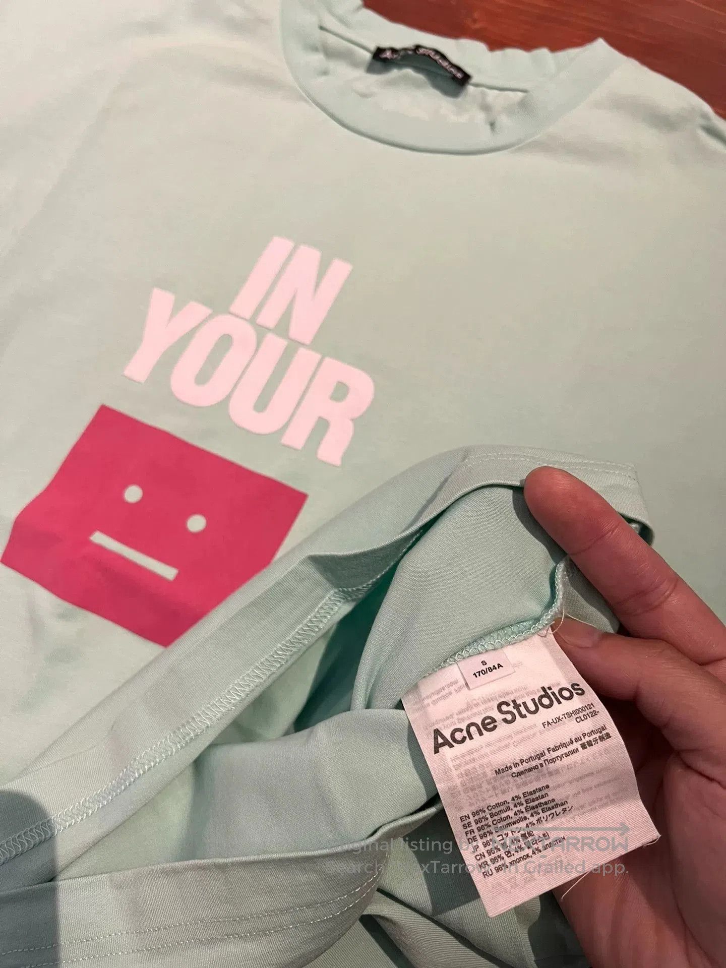 Acne Studios Acne Studios Green Graphic Short Sleeve Tee. Size US S / EU 44-46 / 1 - 2 Thumbnail