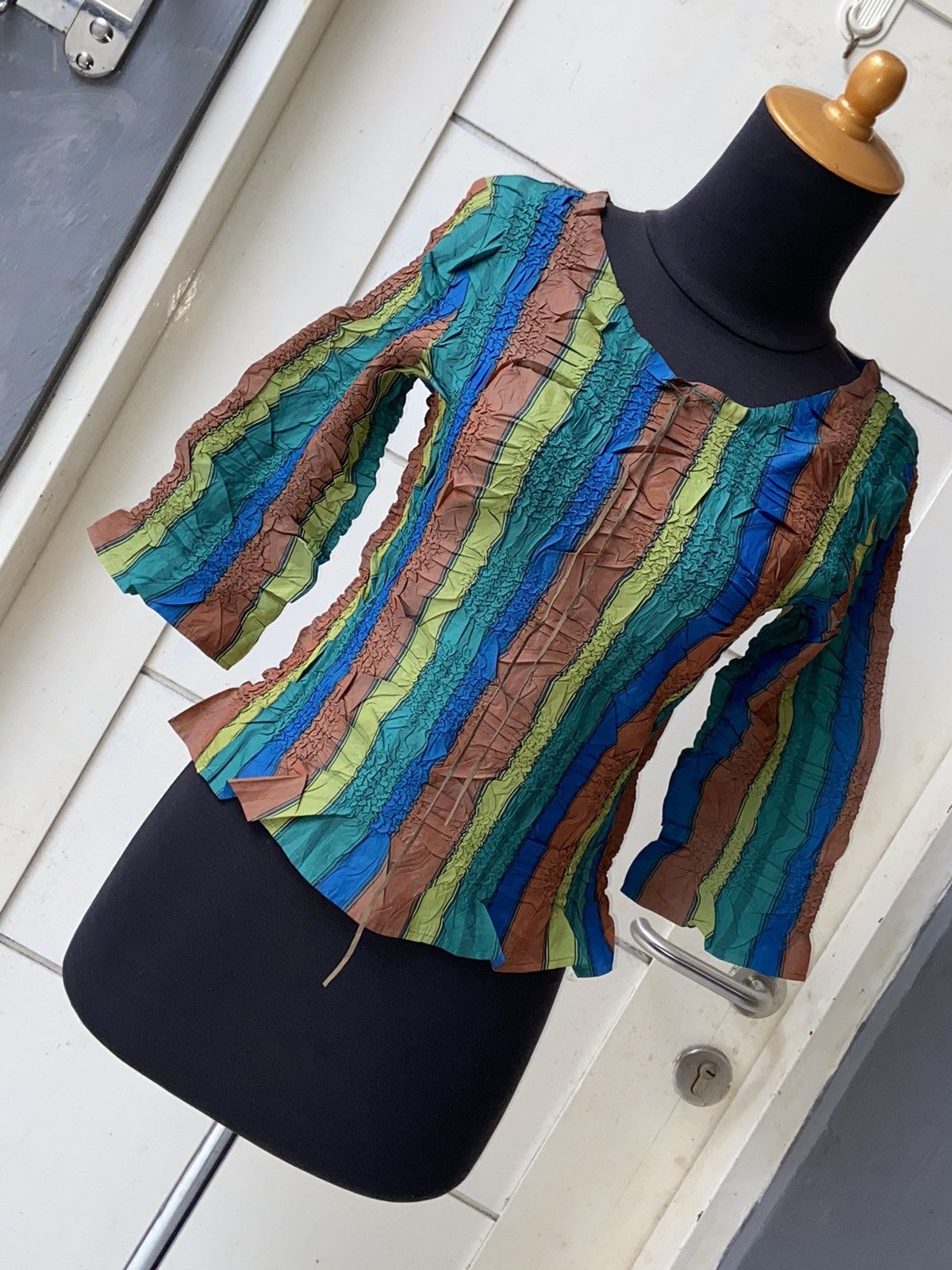 Designer PEPLUM By YOSHIKI HISHINUMA Blouse Size XS / US 0-2 / IT 36-38 - 8 Thumbnail