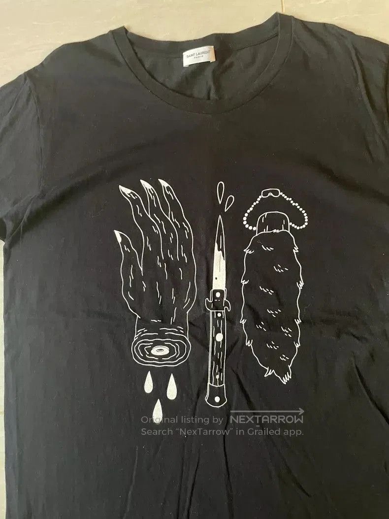 Yves Saint Laurent Saint Laurent Black Short Sleeve T. Size US XL / EU 56 / 4 - 2 Thumbnail