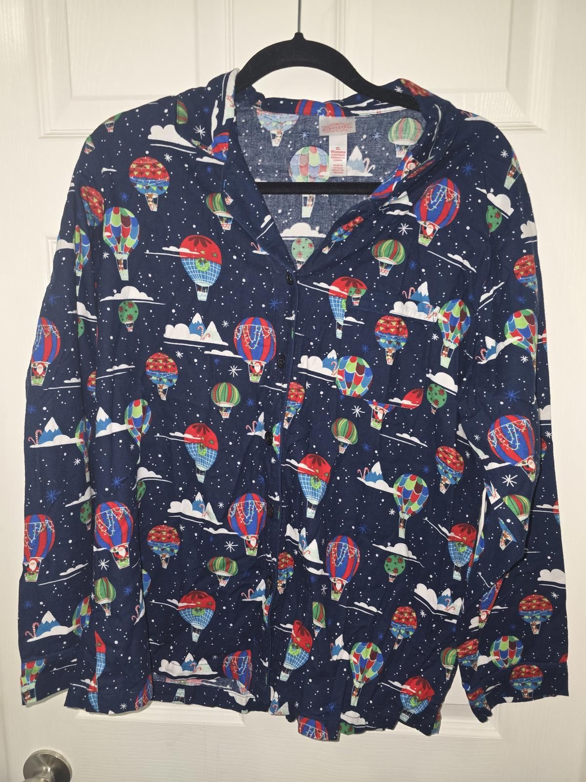 Unknown London Unisex Two-Piece Pajama Set with Hot Air Balloon Print Size ONE SIZE - 2 Thumbnail