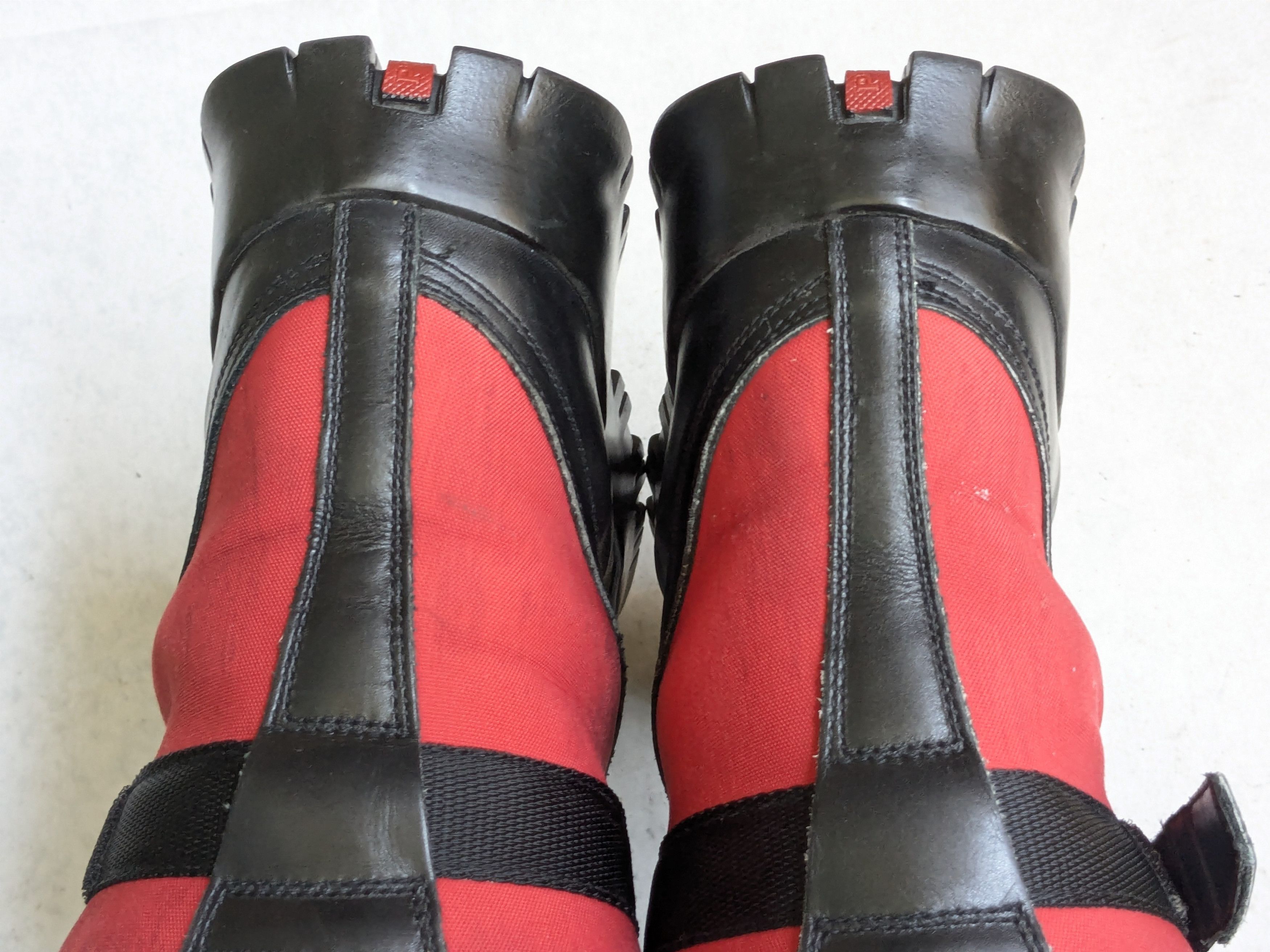 Prada Prada Boots Black Red 10 High Tops Leather Y2K Size US 10 / EU 43 - 14 Thumbnail