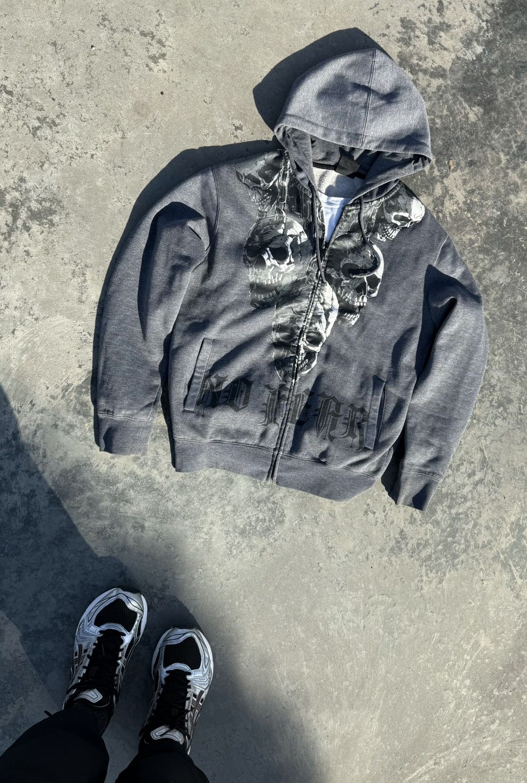 No Fear Vintage No Fear Rare Skull Chain Y2K Baggy Rap Sk8 Hoodie Size US S / EU 44-46 / 1 - 4 Thumbnail