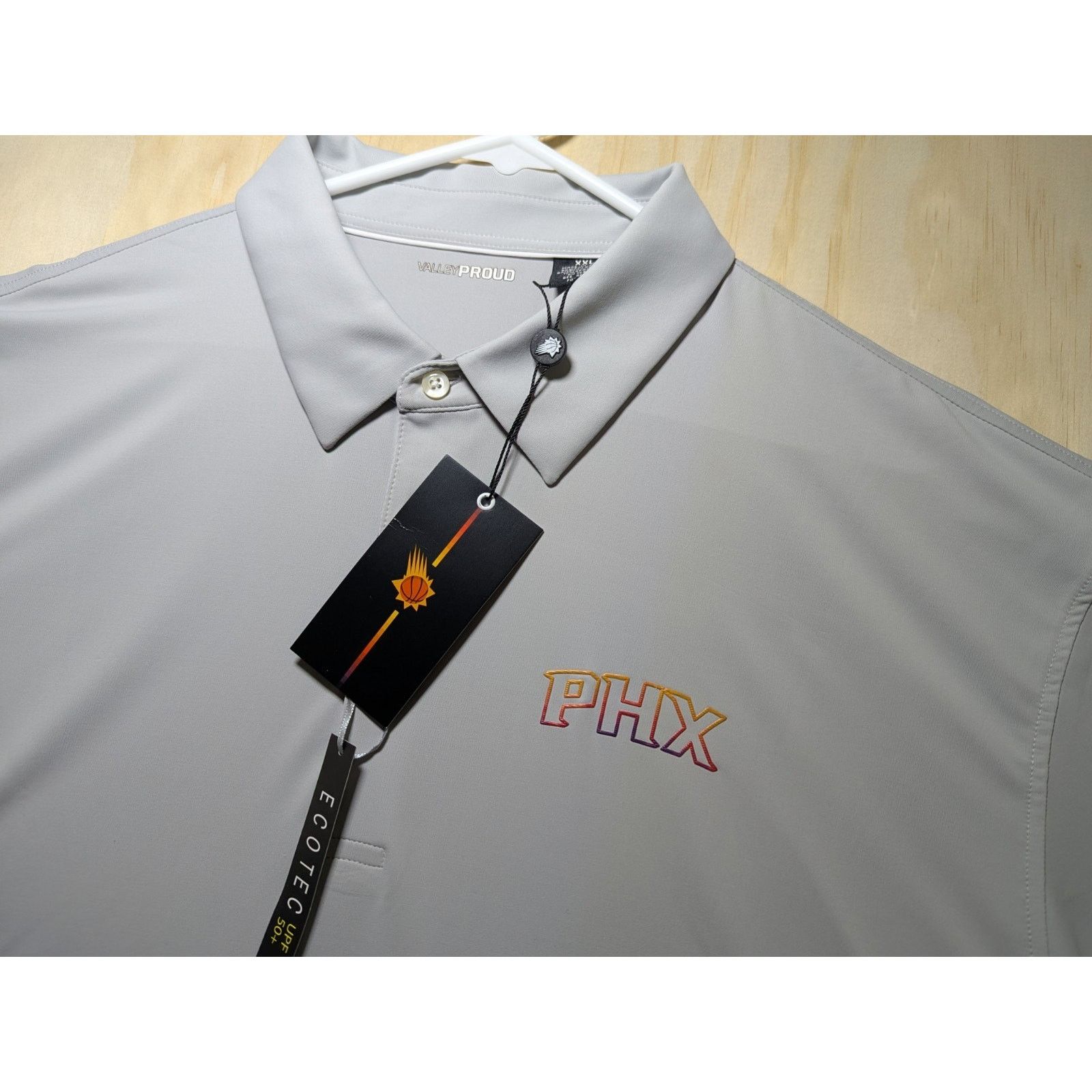 Other Valley Proud Men's XXL Phoenix Suns Polo Shirt Grey PHX Size US XXL / EU 58 / 5 - 4 Thumbnail