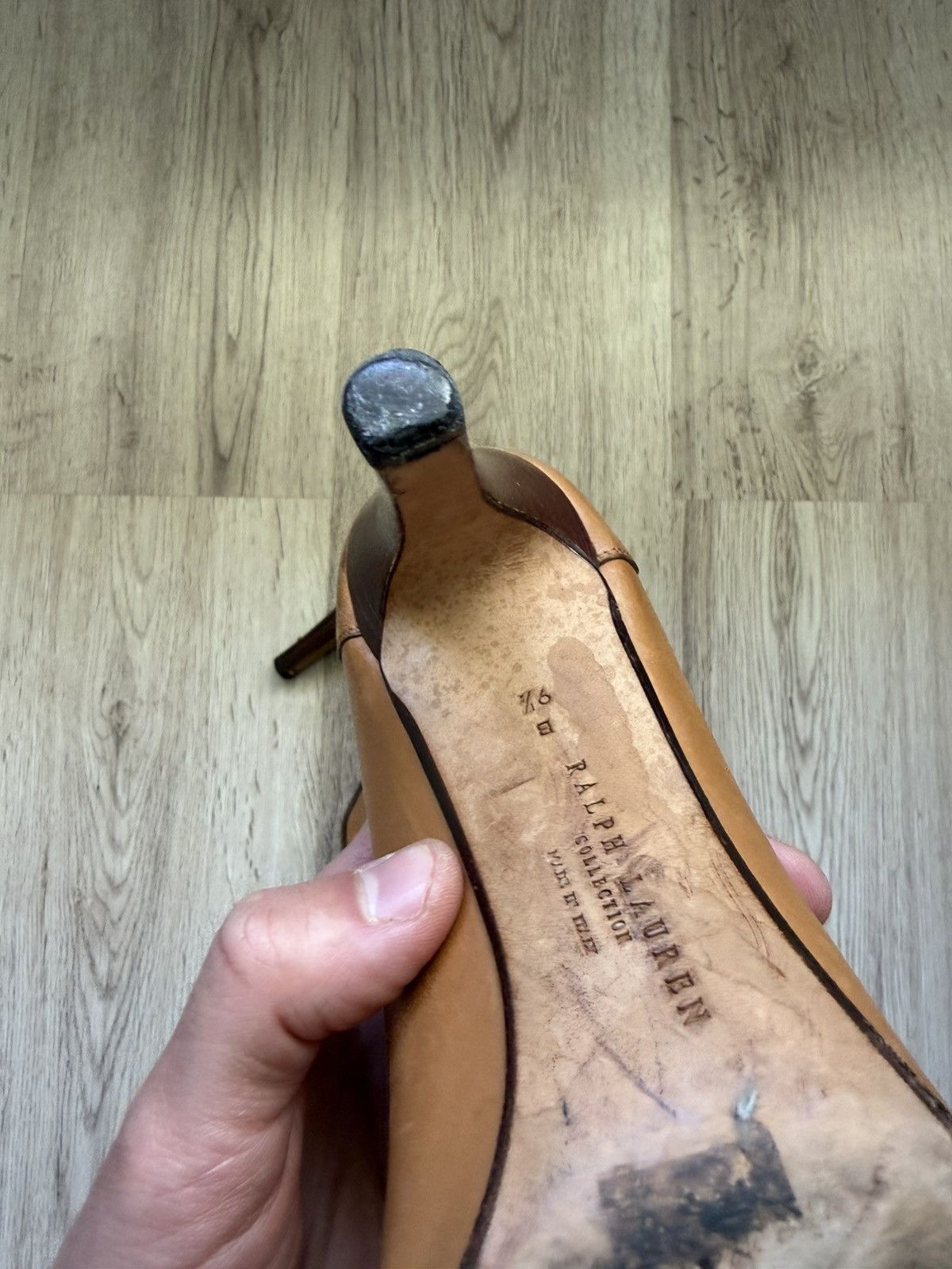 Ralph Lauren Purple Label Ralph Lauren Collection Italy Leather Loafer Pumps Tan High Size US 9.5 / IT 39.5 - 23 Thumbnail