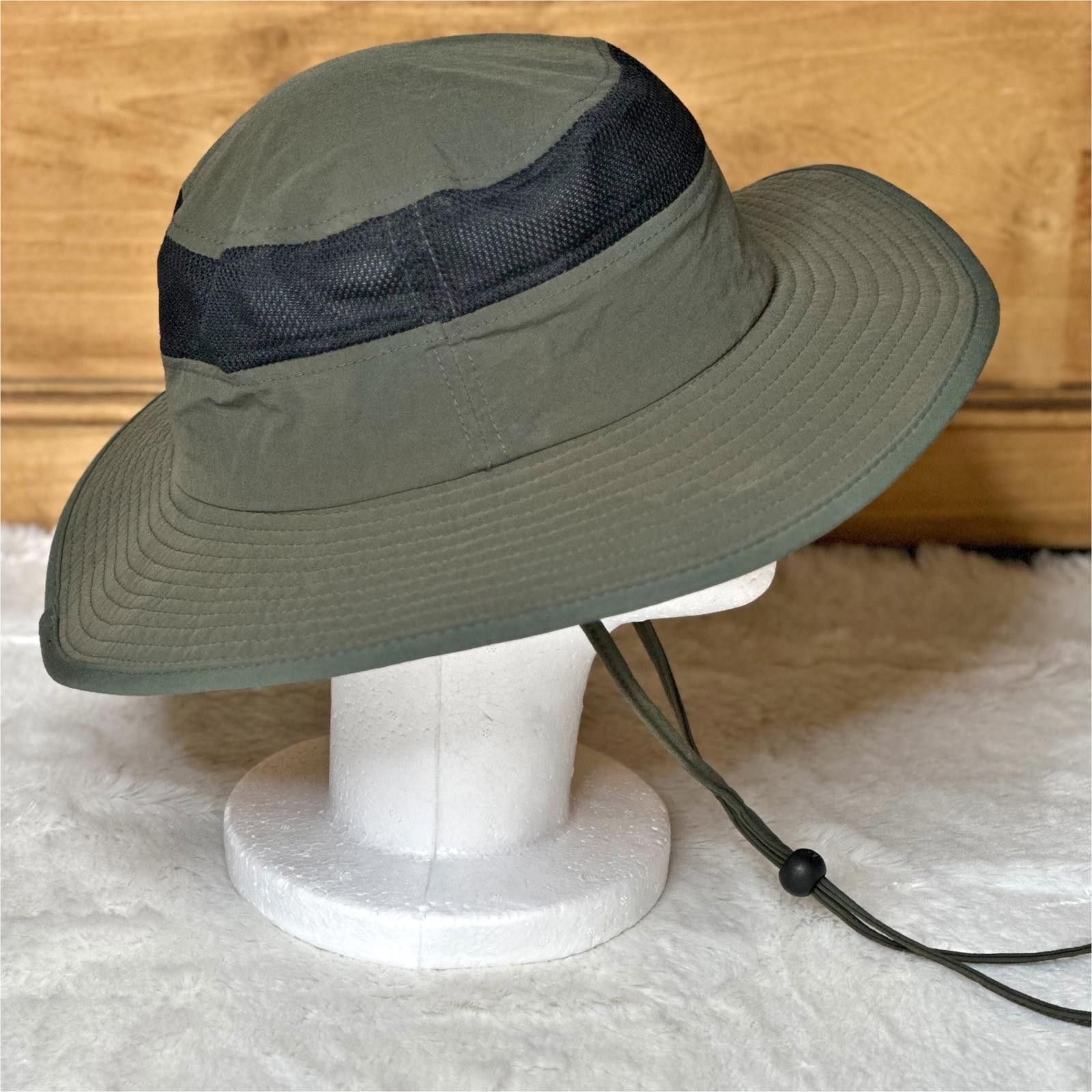 Designer Pugs Mesh Inset Boonie Sun Fisherman Hat Green Adult OS Size ONE SIZE - 4 Thumbnail