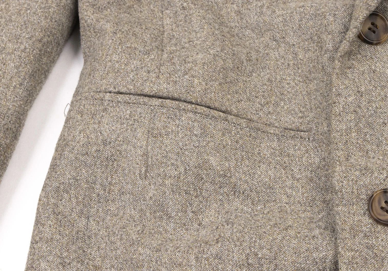 Issey Miyake Wool Nylon Shoulder Double Jacket in Beige M Size US M / EU 48-50 / 2 - 9 Thumbnail