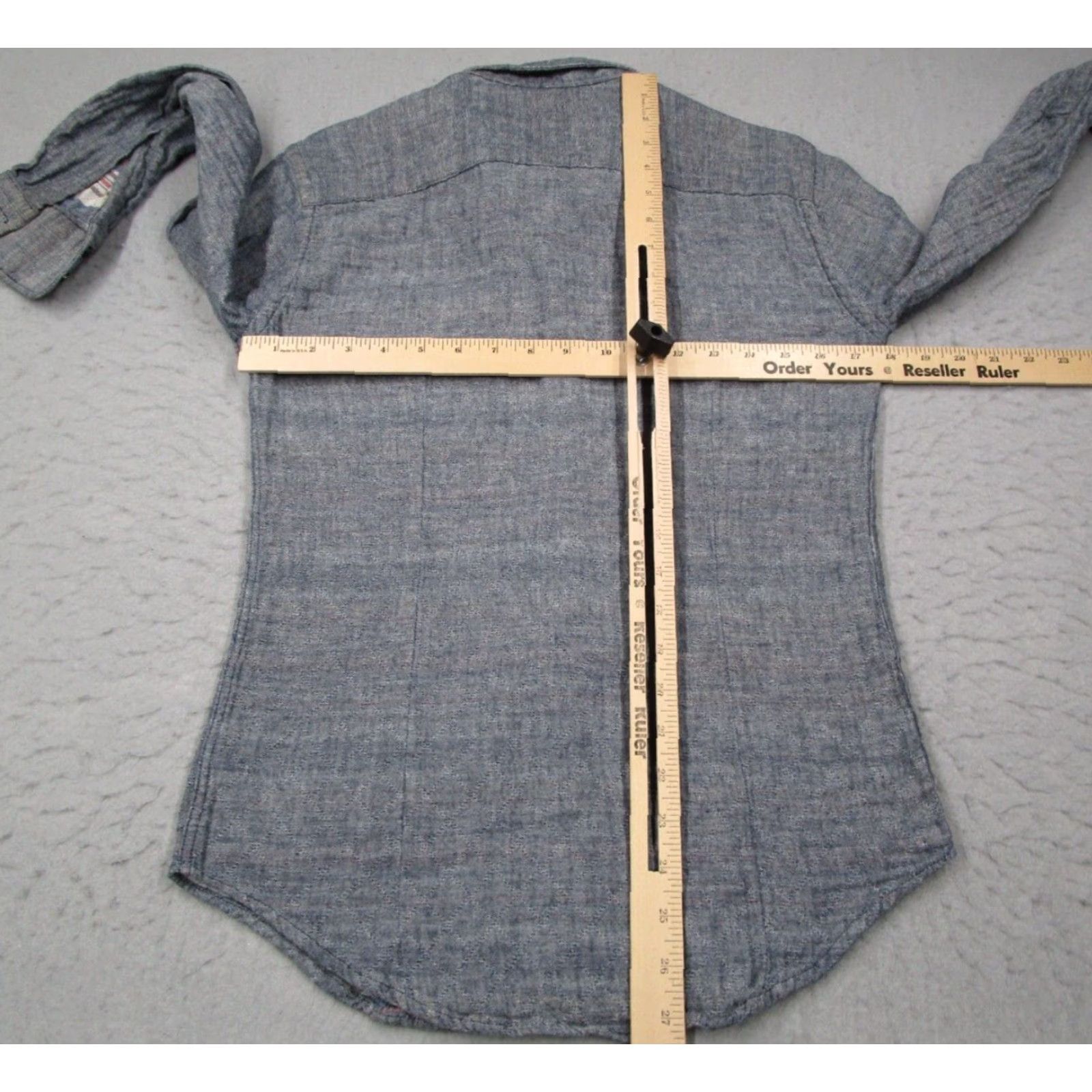 Vintage Naked & Famous Denim Shirt Mens Small Gray Button Up Long Sleeve Japanese Fabric Size US S / EU 44-46 / 1 - 6 Thumbnail