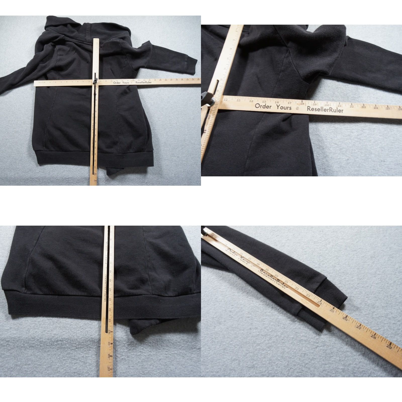Allsaints AllSaints Sweatshirt Cardigan Womens Small Black Dhalia Open Front Ladies Sweatshirt Size S / US 4 / IT 40 - 8 Thumbnail