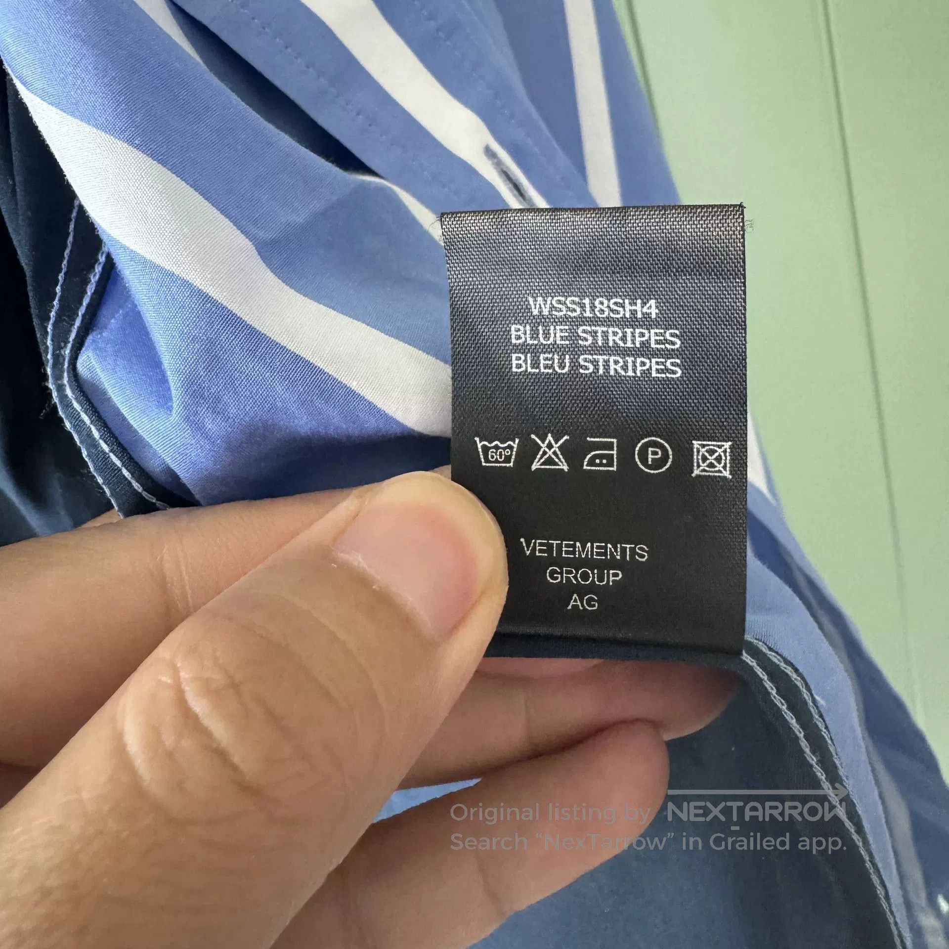Vetements VETEMENTS 2018 Blue Stripe Shirt XS. Size US XS / EU 42 / 0 - 5 Thumbnail