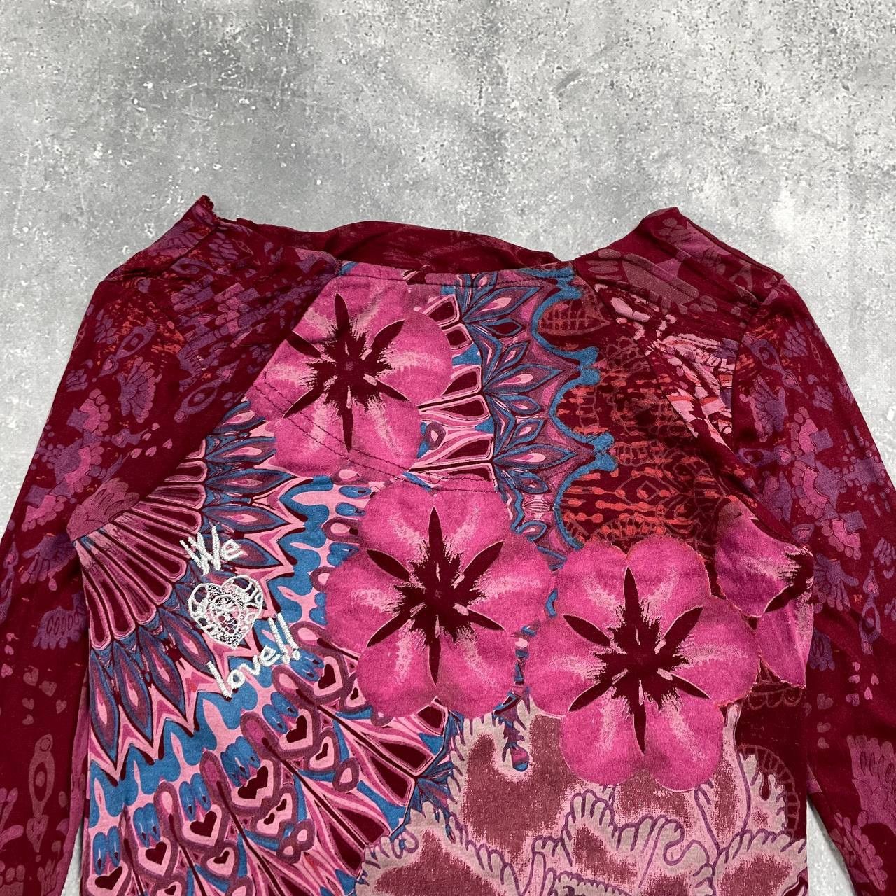 Desigual Desigual Y2K Long Sleeve Top Women’s Red/ Pink Size S Size S / US 4 / IT 40 - 15 Thumbnail