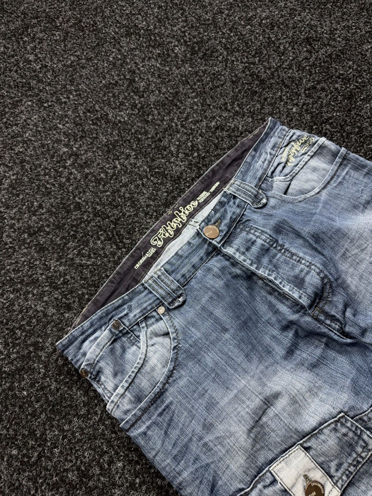 20471120 Japanese 00s Y2K Retro Sk8 Jnco Ecko Baggy Cargo Denim Jeans Size US 36 / EU 52 - 9 Thumbnail