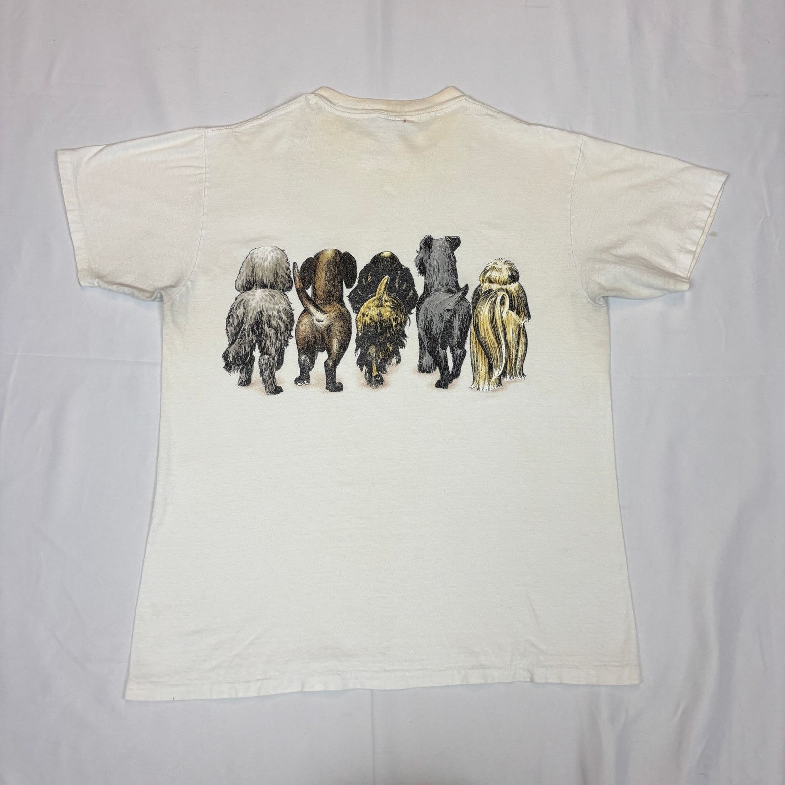 Vintage Vintage Dog Double Sided T Shirt Men's Large Puppy Butts Size US L / EU 52-54 / 3 - 3 Thumbnail