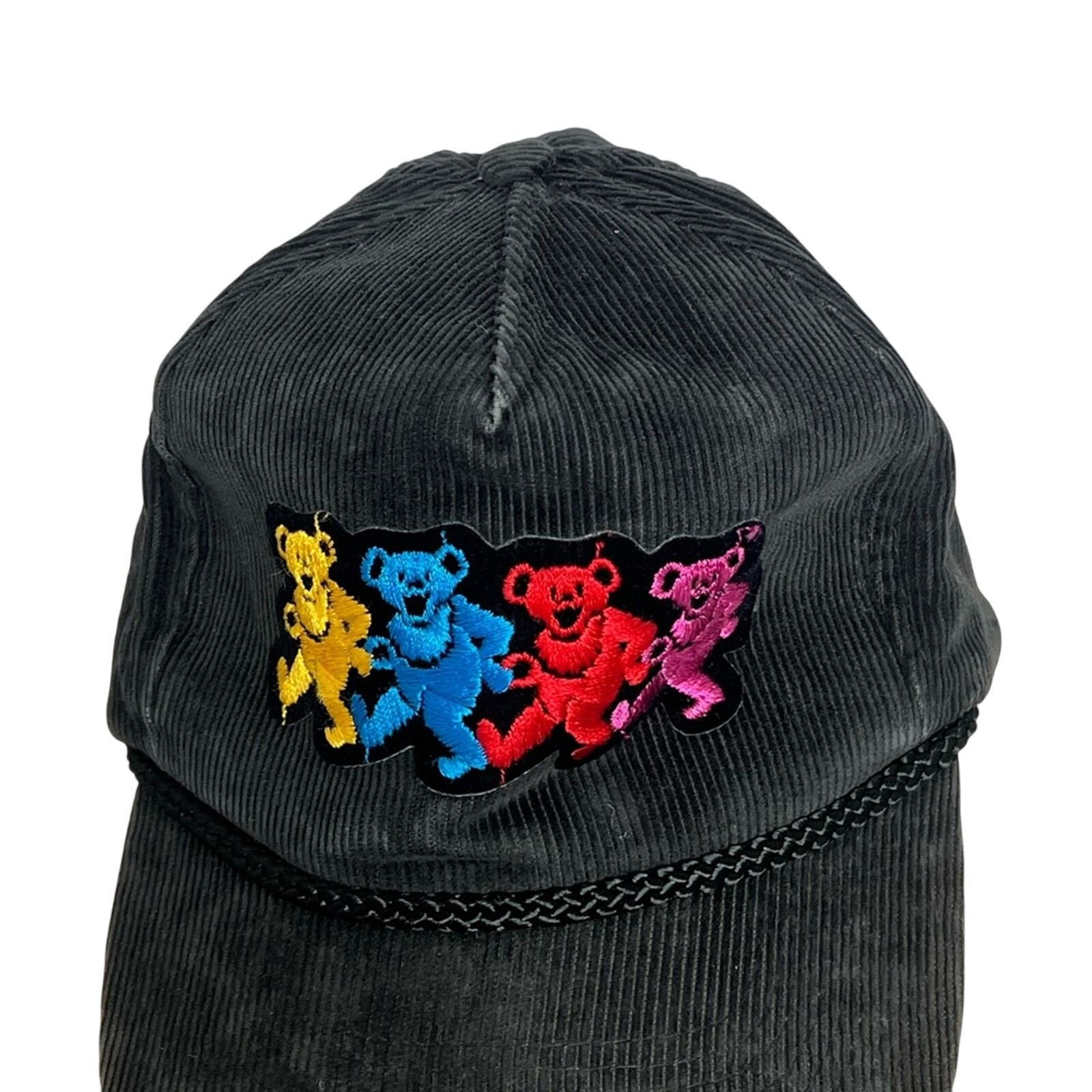 Vintage Vintage Grateful Dead Dancing Bear Corduroy Rope Hat 80s 90s Size ONE SIZE - 3 Thumbnail