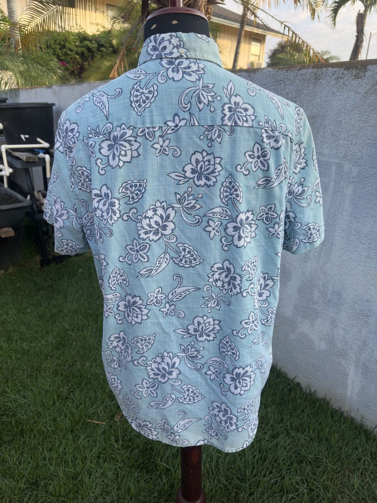 Reyn Spooner PreOwned Reyn Spooner Blue Green Hawaiian Print Men's L Size US L / EU 52-54 / 3 - 2 Thumbnail